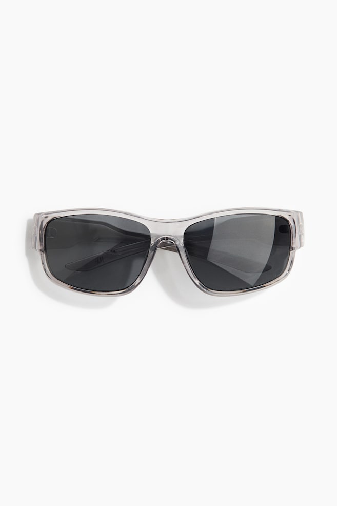 Rectangular Sunglasses - Transparent/Turquoise/transparent - 1