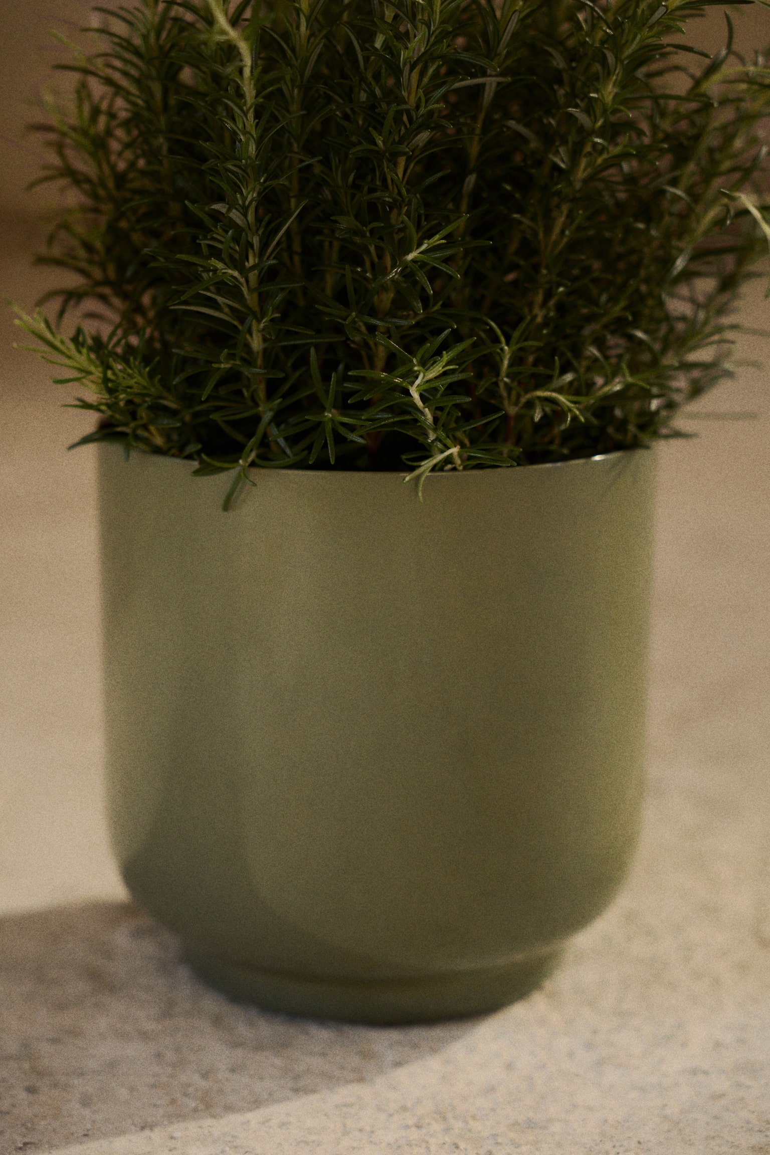 Large metal plant pot - Khaki green/Dark brown/Beige/Light taupe - 2