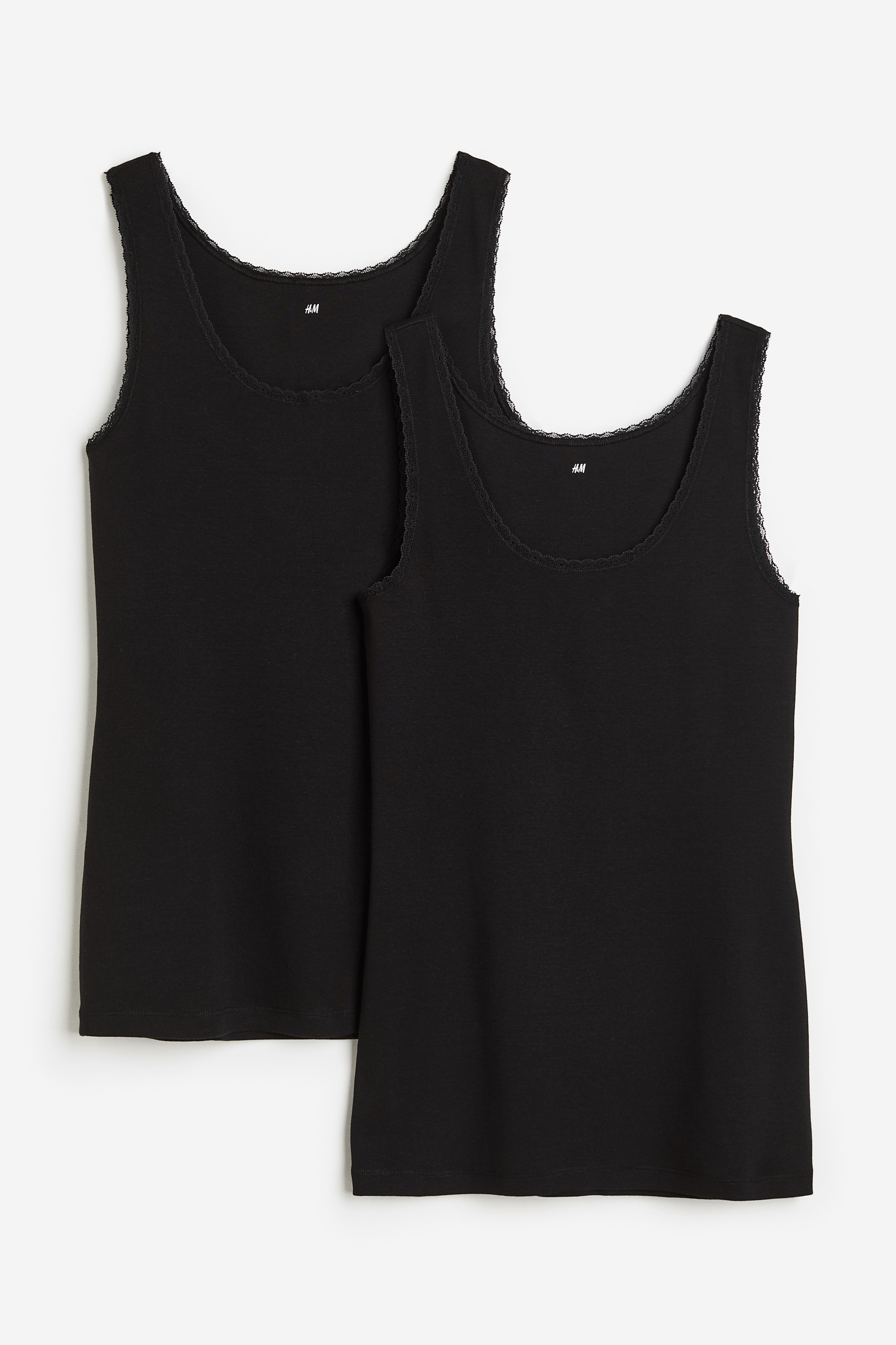 H&m black tops best sale