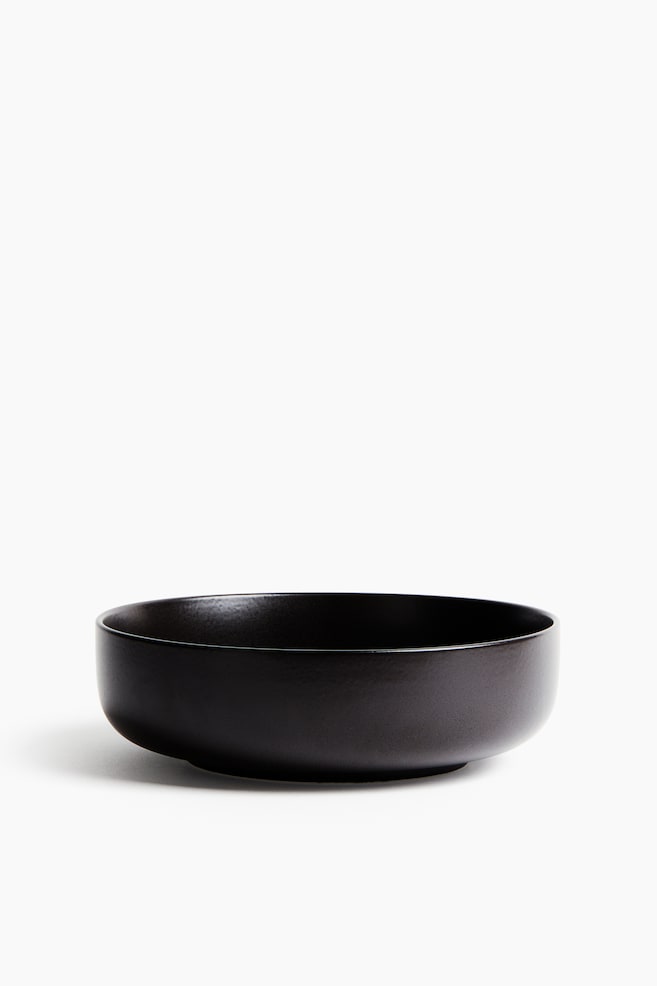 Insalatiera in gres vetrificato reattivo - Nero/Beige chiaro/Beige - 1