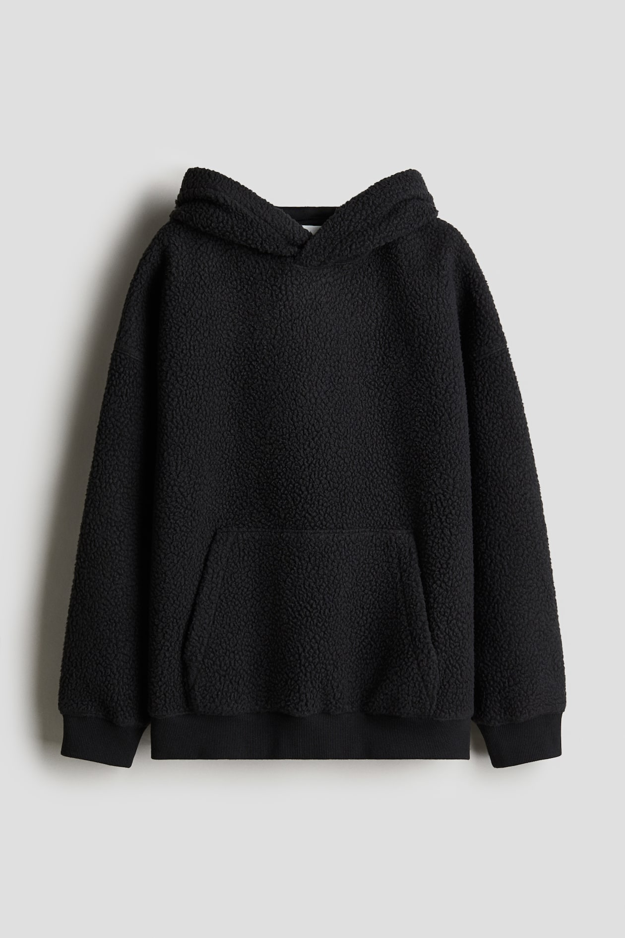 Höhenhorn Bärg hoodie teddyfleece voor heren, capuchon pullover hoody sweatshirt, zwart, XXL