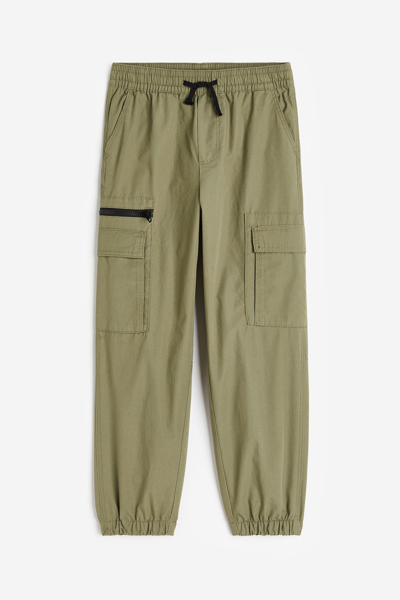 Loose Fit Cargo Pants - Khaki green/Beige - 1