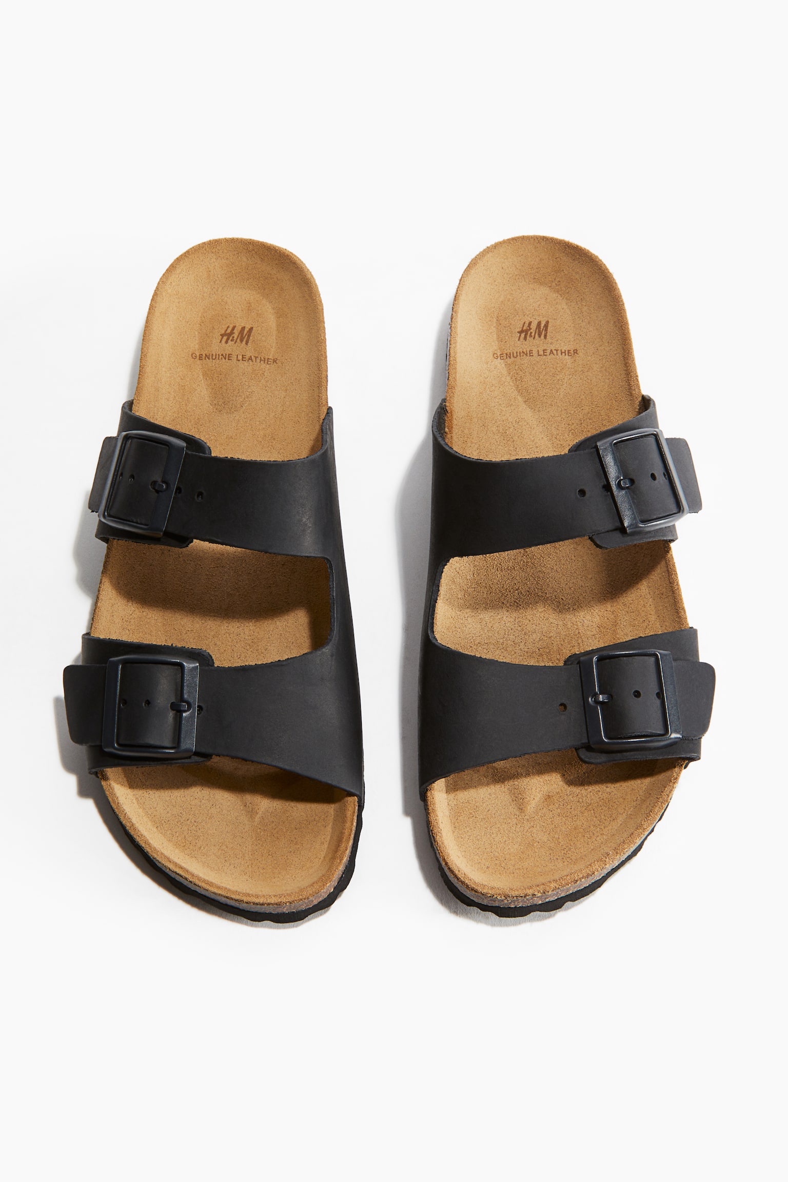 Leather Sandals - No heel - Black - Men | H&M US