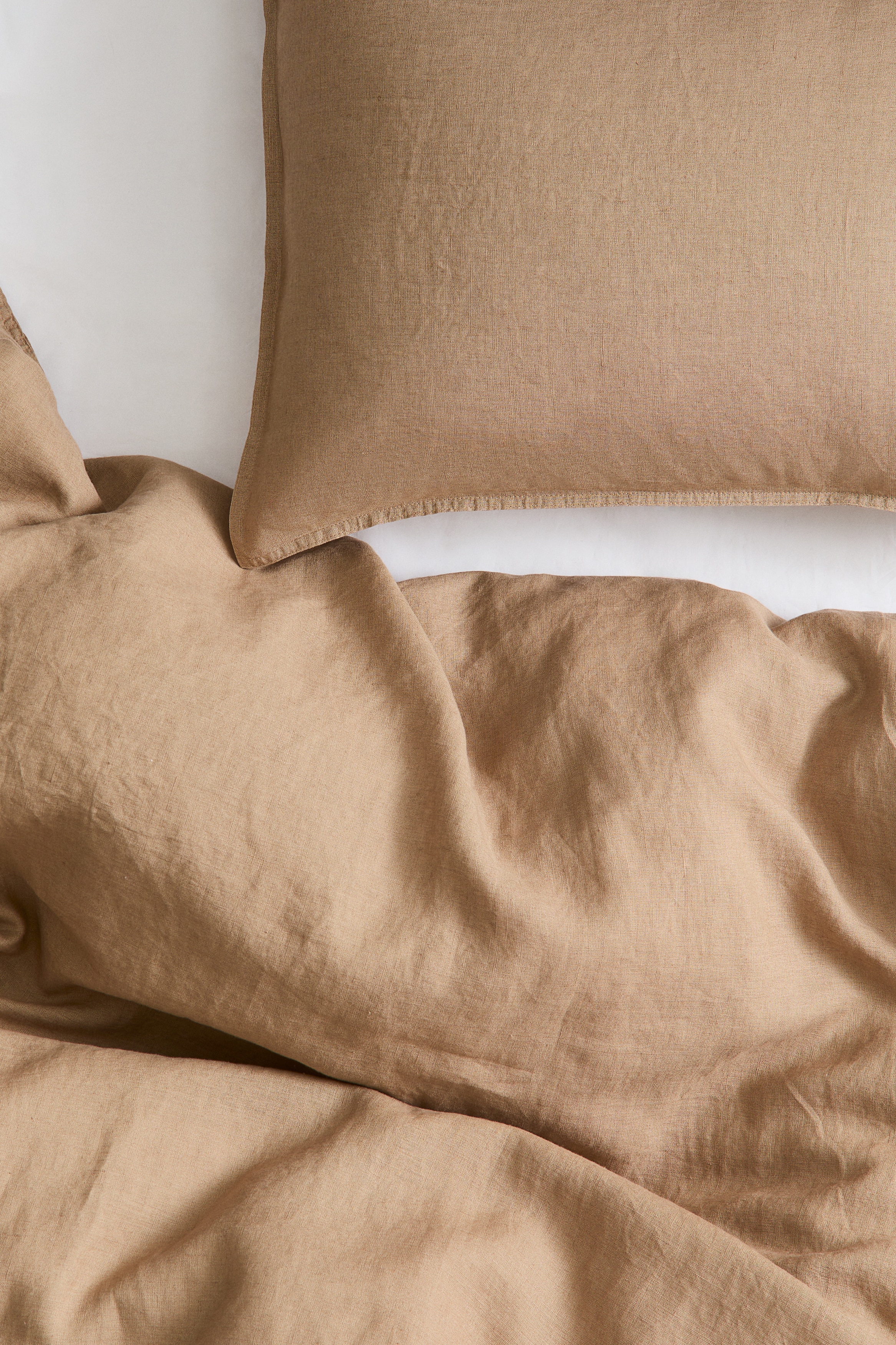 Linen Twin Duvet Cover Set - Sand - Home All | H&M US