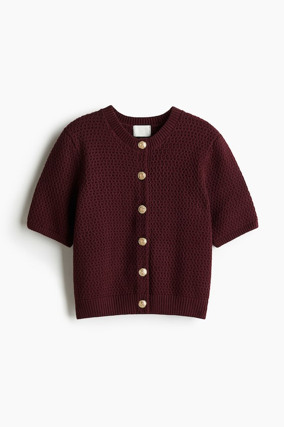 Mid-Length Knitwear Regular Cardigan huk8321