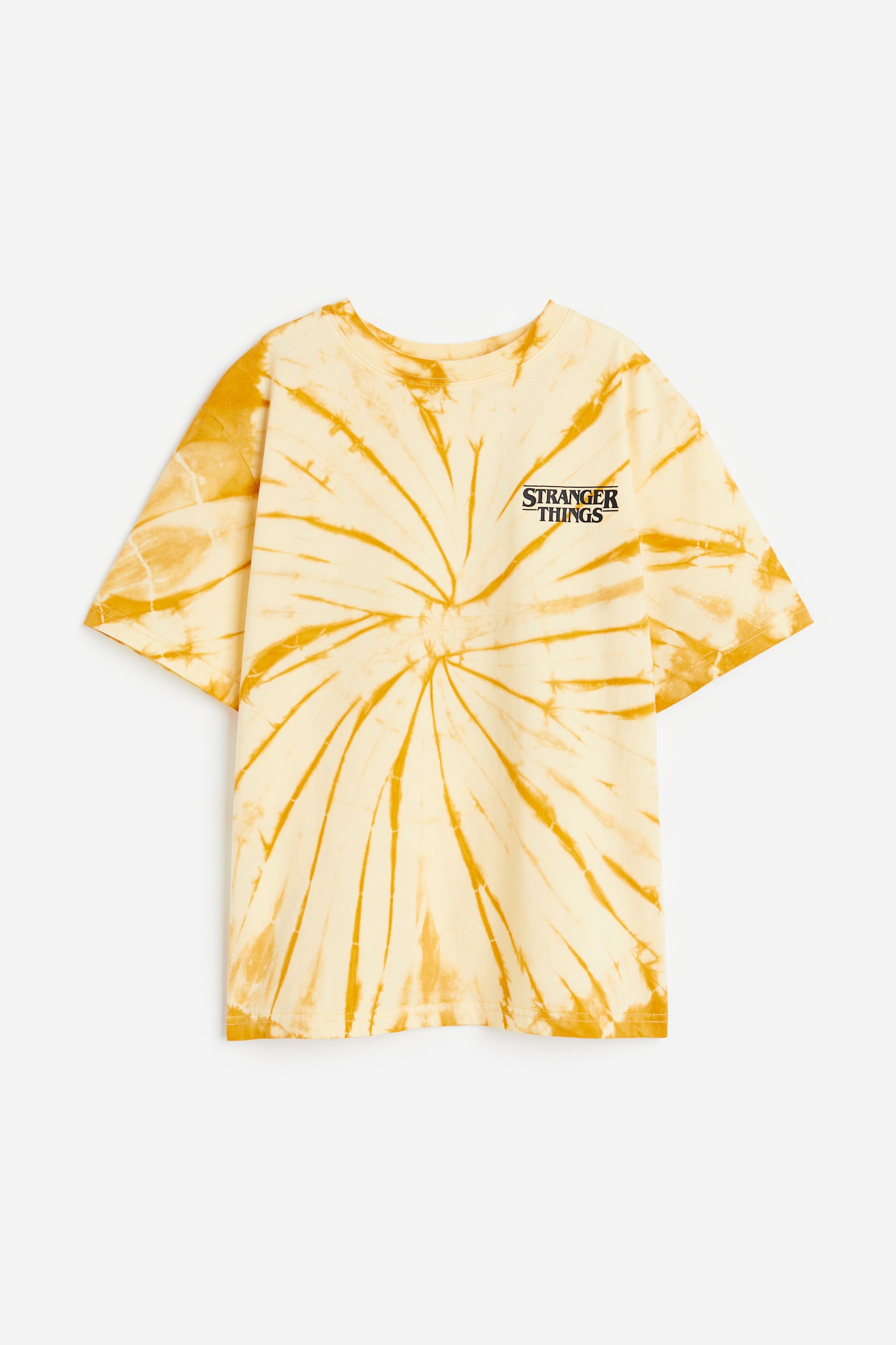 Printed T-shirt - Mustard yellow/Stranger Things/White/SmileyWorld®/White/Batman/Grey marl/The Simpsons/Natural white/The Mandalorian/Black/SmileyWorld®/Blue/SpongeBob SquarePants - 1