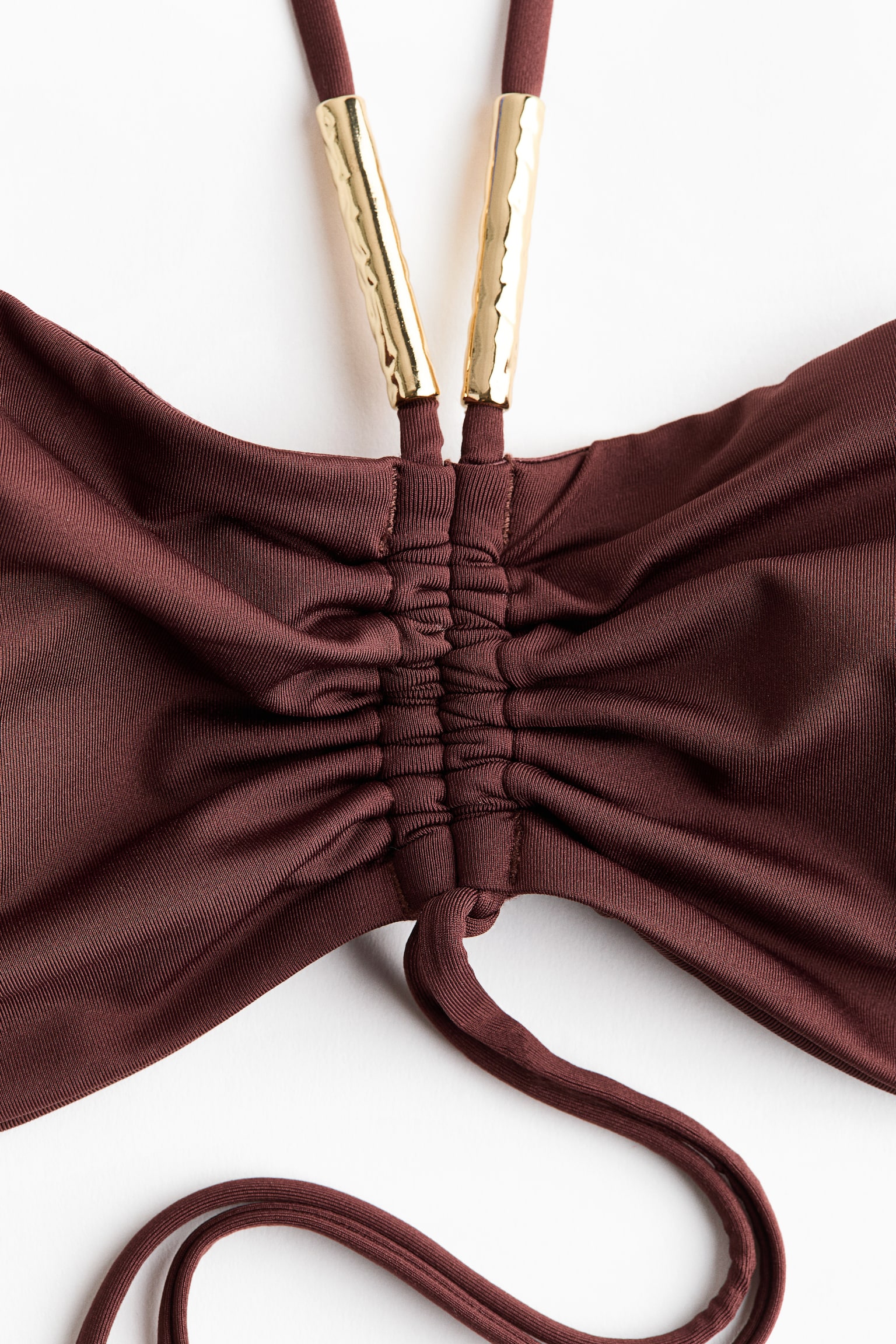 Padded bandeau bikini top - Dark brown - 6