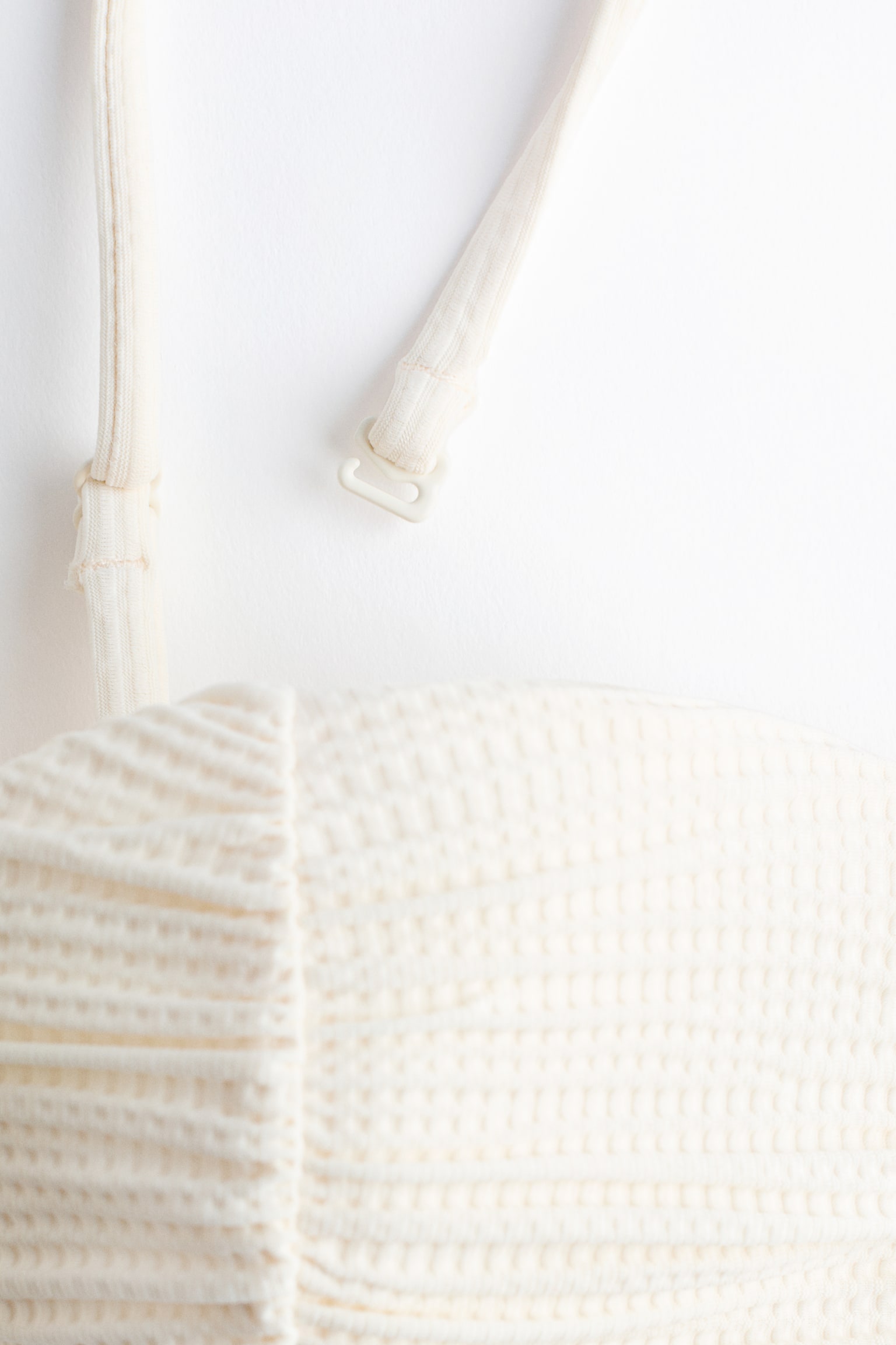 Padded balconette bikini top - Cream/Dark brown - 4