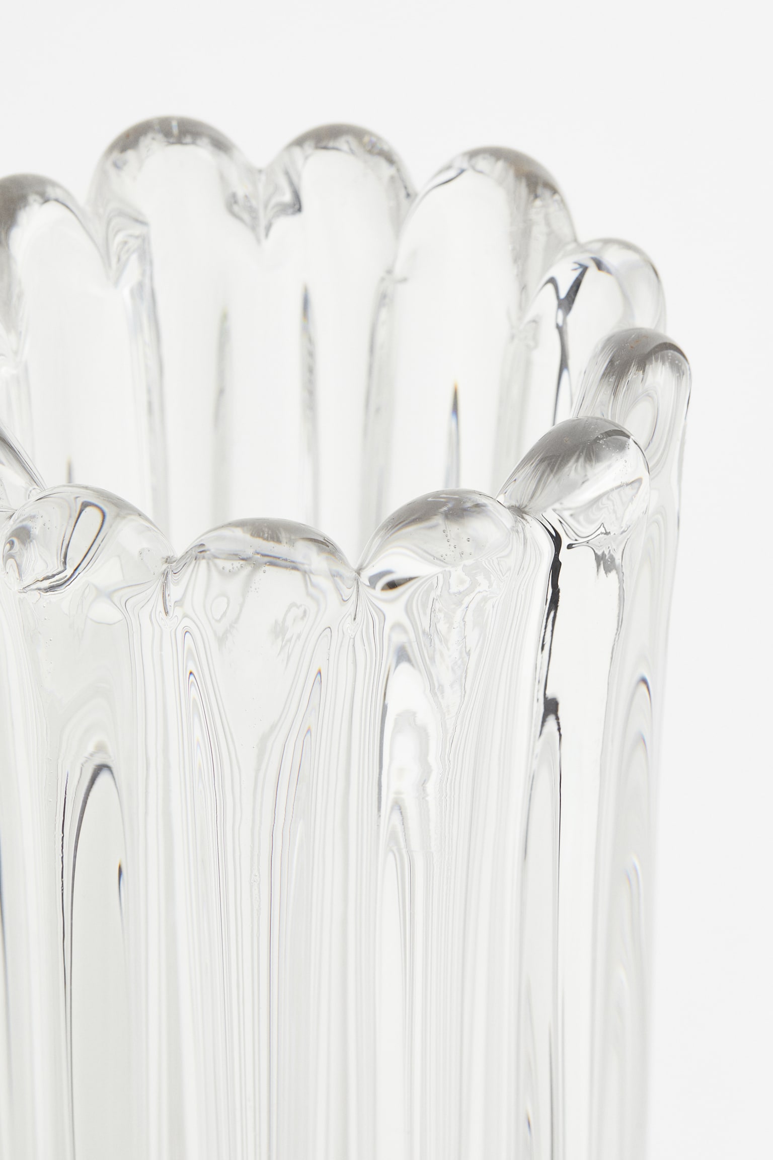 Tall glass vase - Clear glass - 4