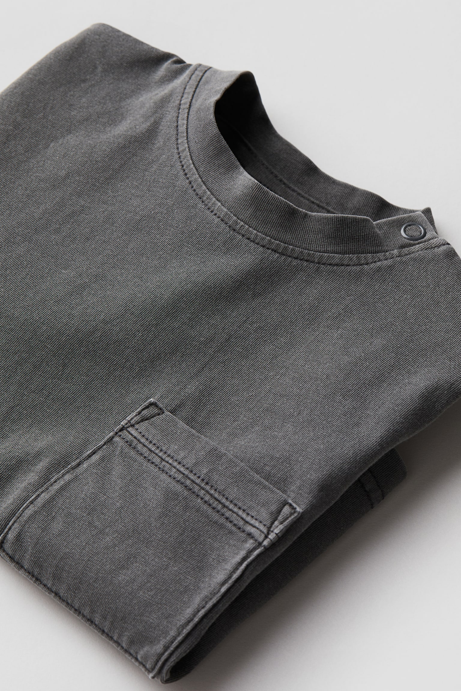 Washed-look T-shirt - Dark grey - 2