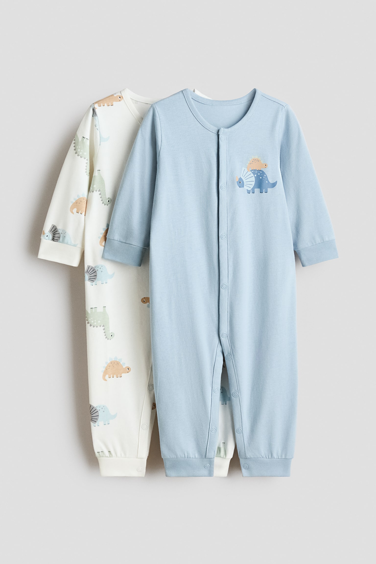 Bộ 2 bộ ngủ liền - Màu xanh dương nhạt/Khủng long