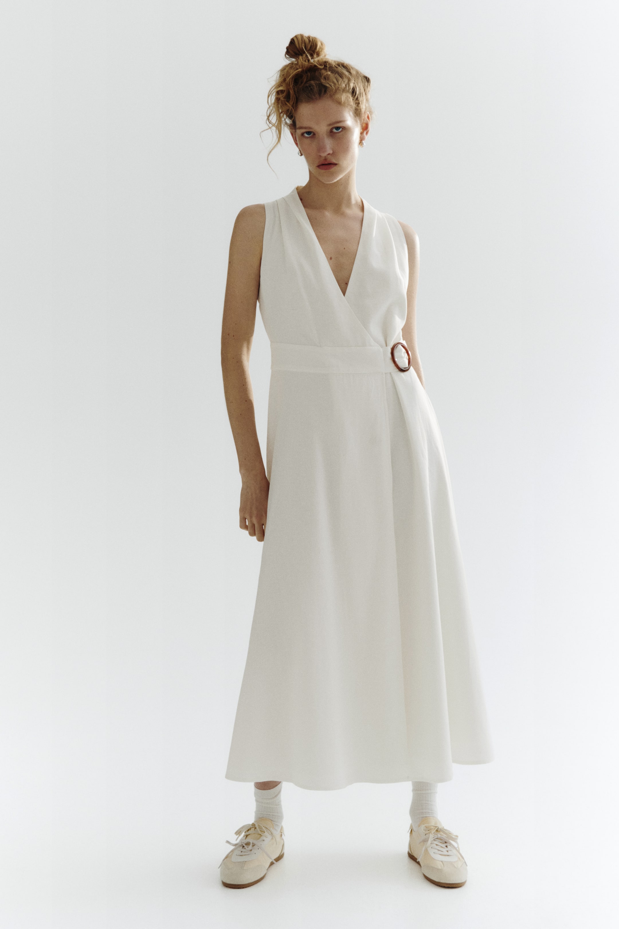 Женские платья H&M Linen-Blend Wrap Dress — фото 4