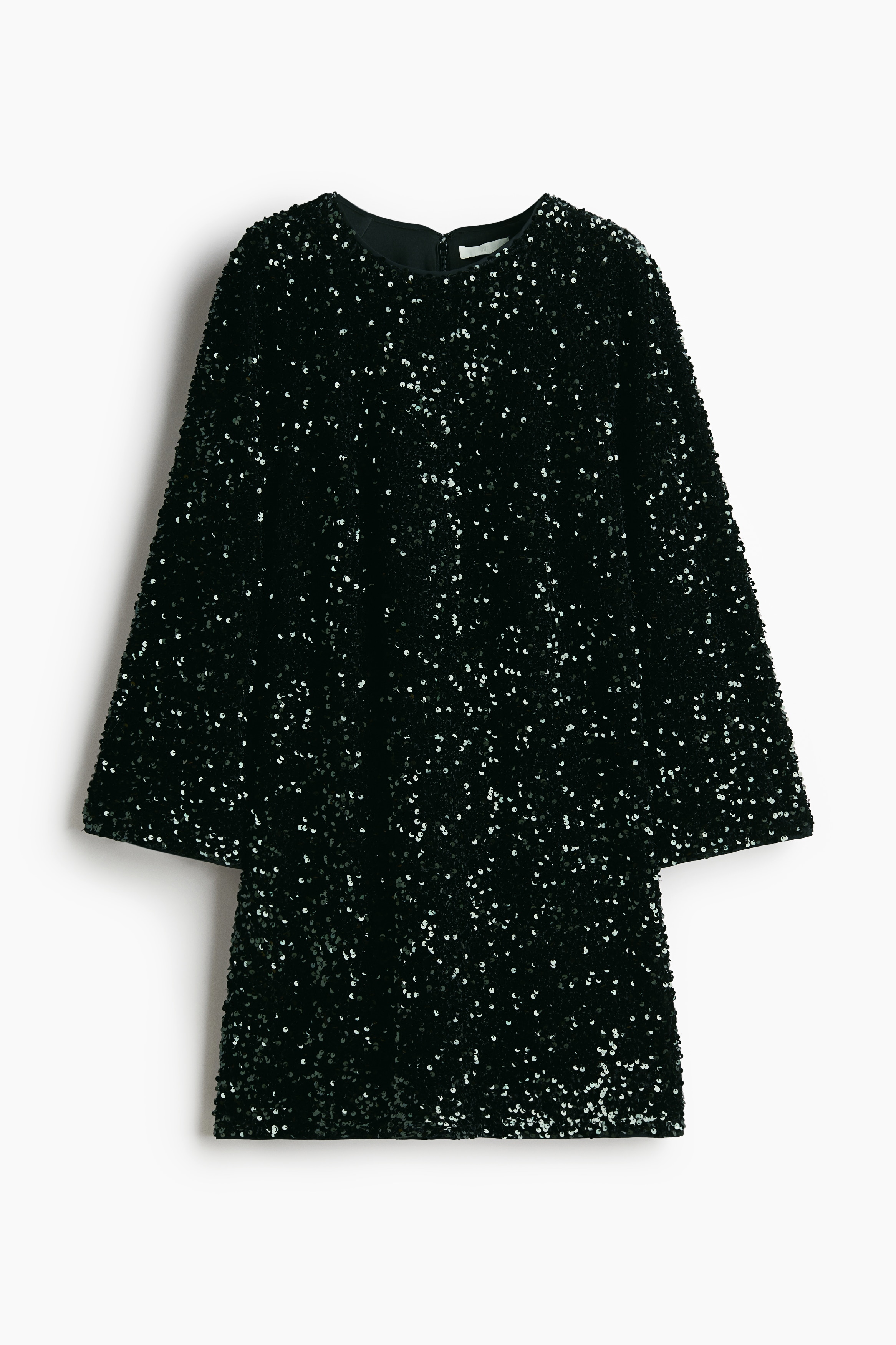 Ladies - Dark green Sequined A-line dress - Size: XS  - H&M