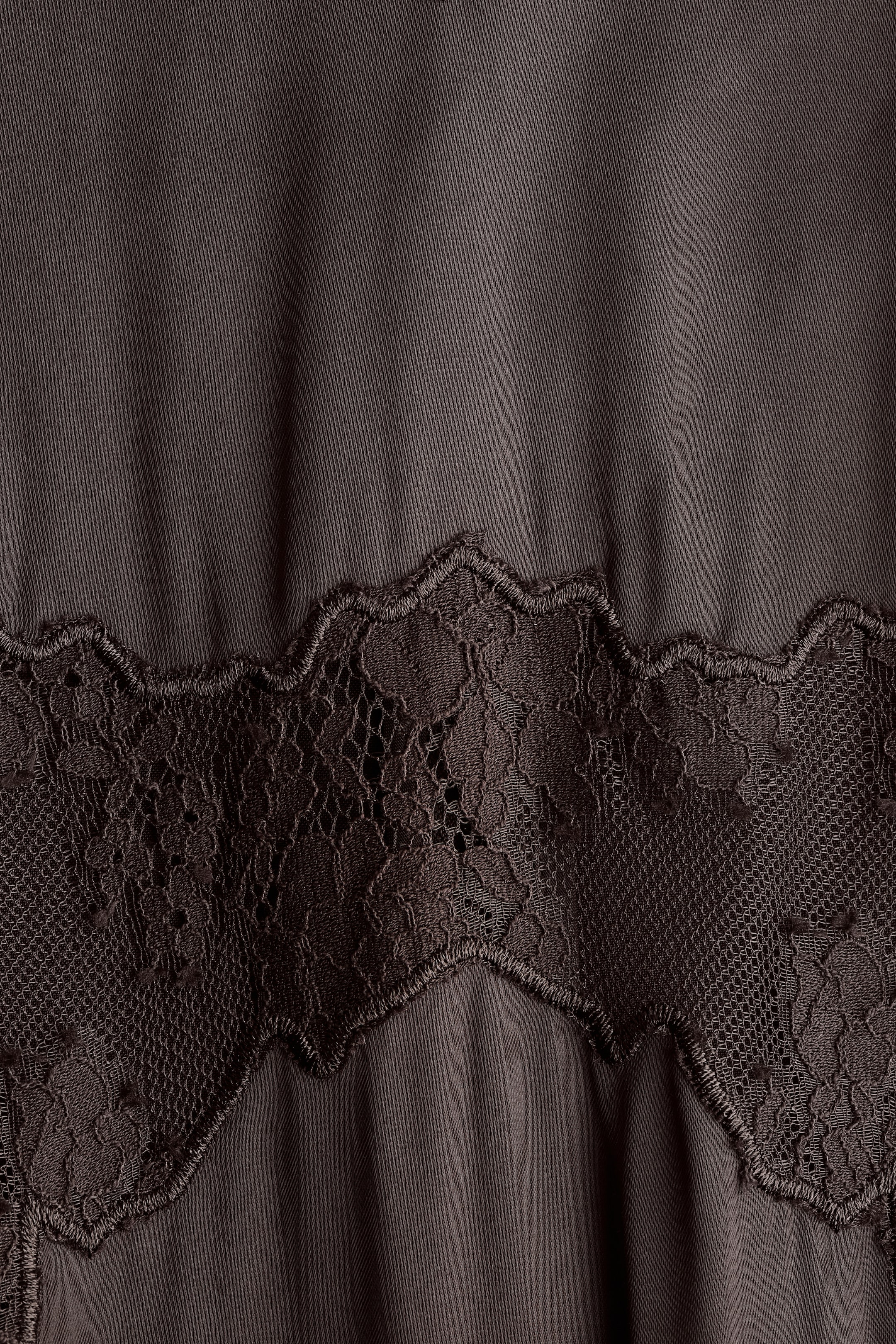 Lace-Trimmed Slip Dress