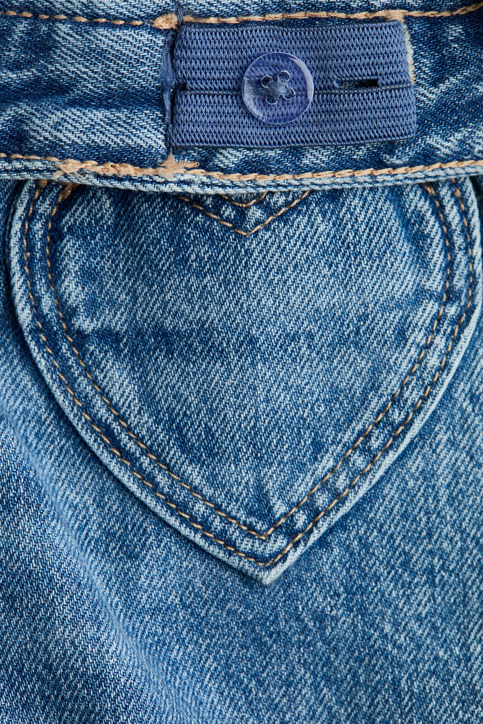 Motif-detail Wide Leg Jeans - Light denim blue - 6