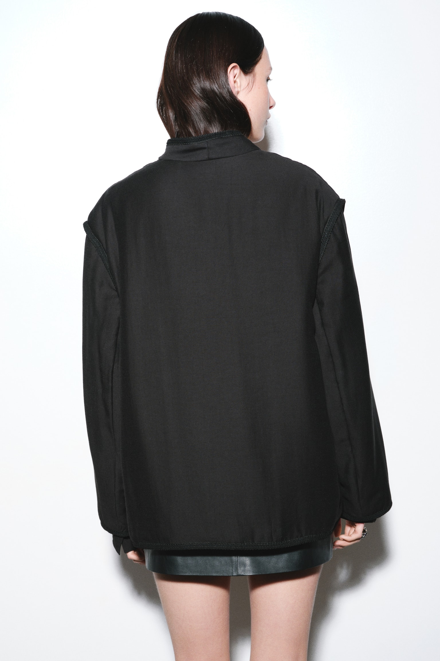 Женская куртка H&M Padded Knot-Button, цвет: Чёрный — фото 5