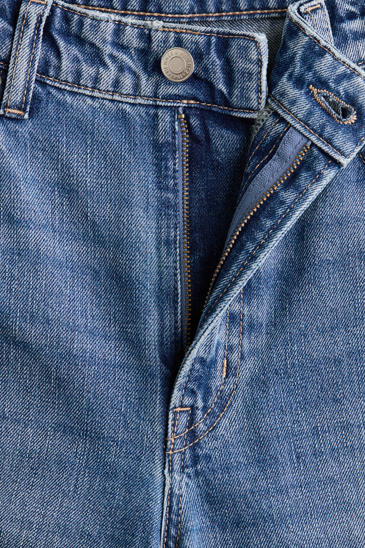 Jean ample taille hauteur classique - Bleu denim clair/Gris denim/Bleu denim - 6