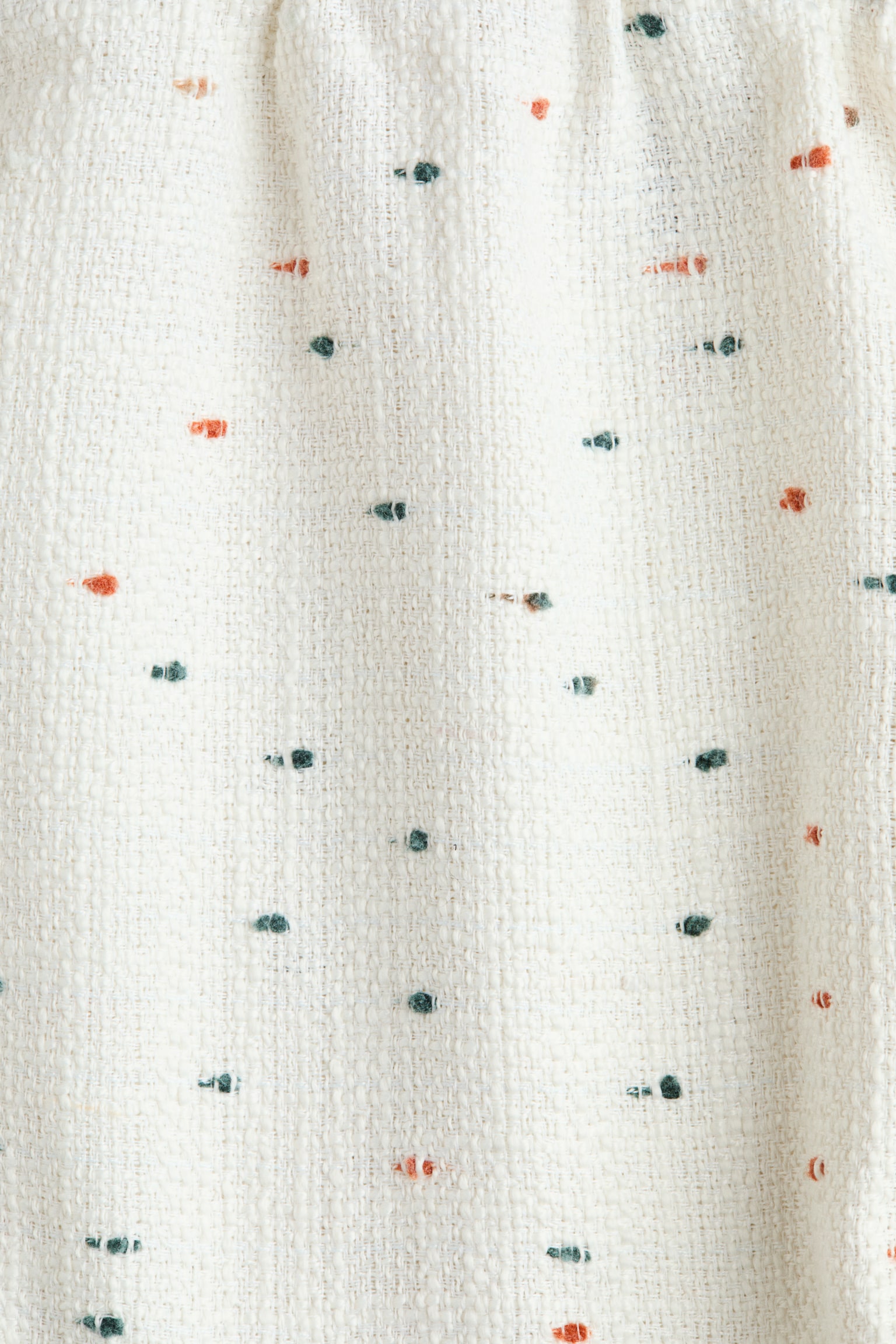 Chân váy vải bouclé - Màu trắng/Chấm bi - 5