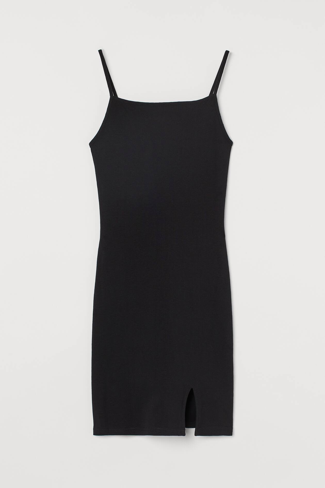 Fitted Jersey Dress - Black - Ladies | H&M US