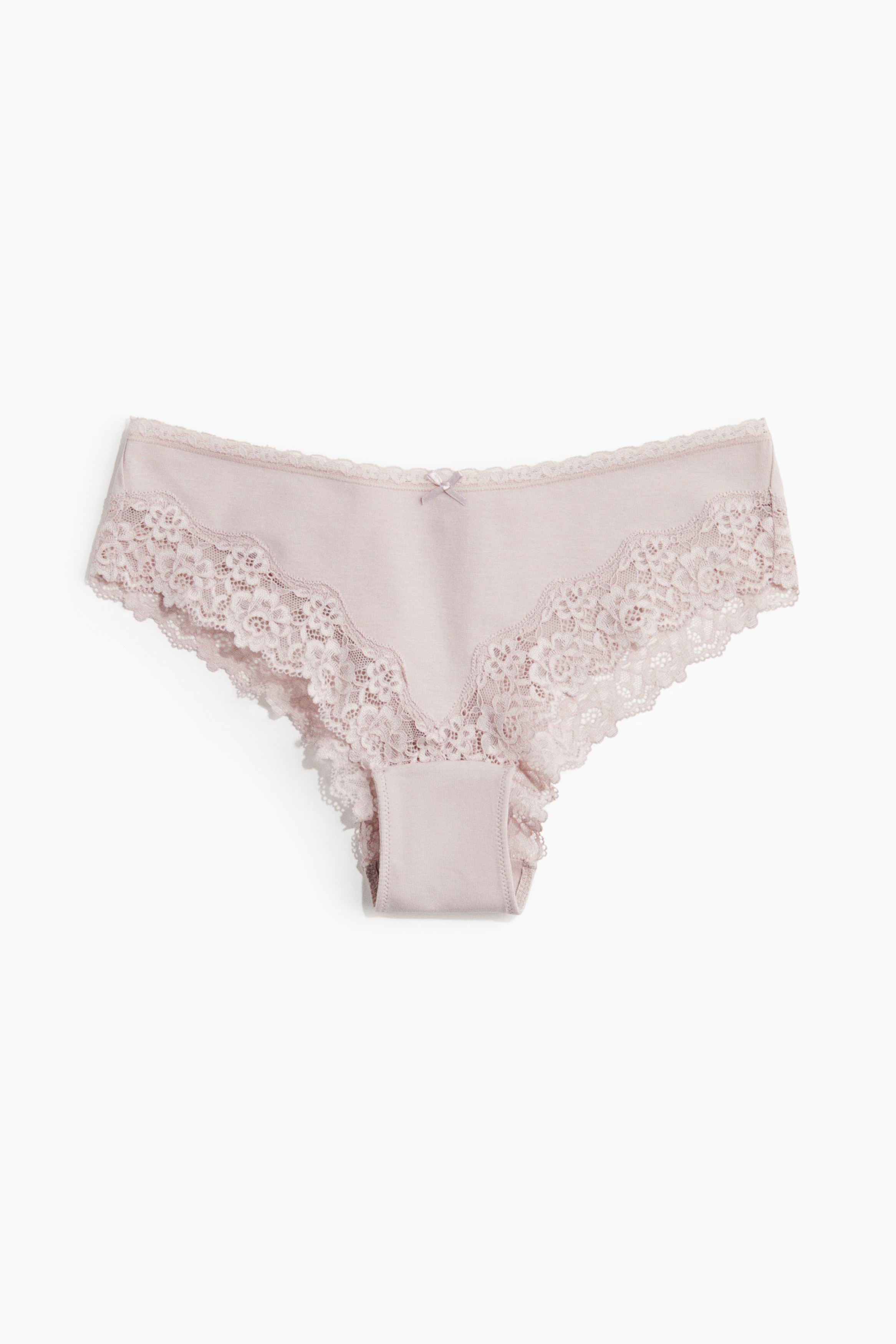3-pack cotton and lace hipster briefs