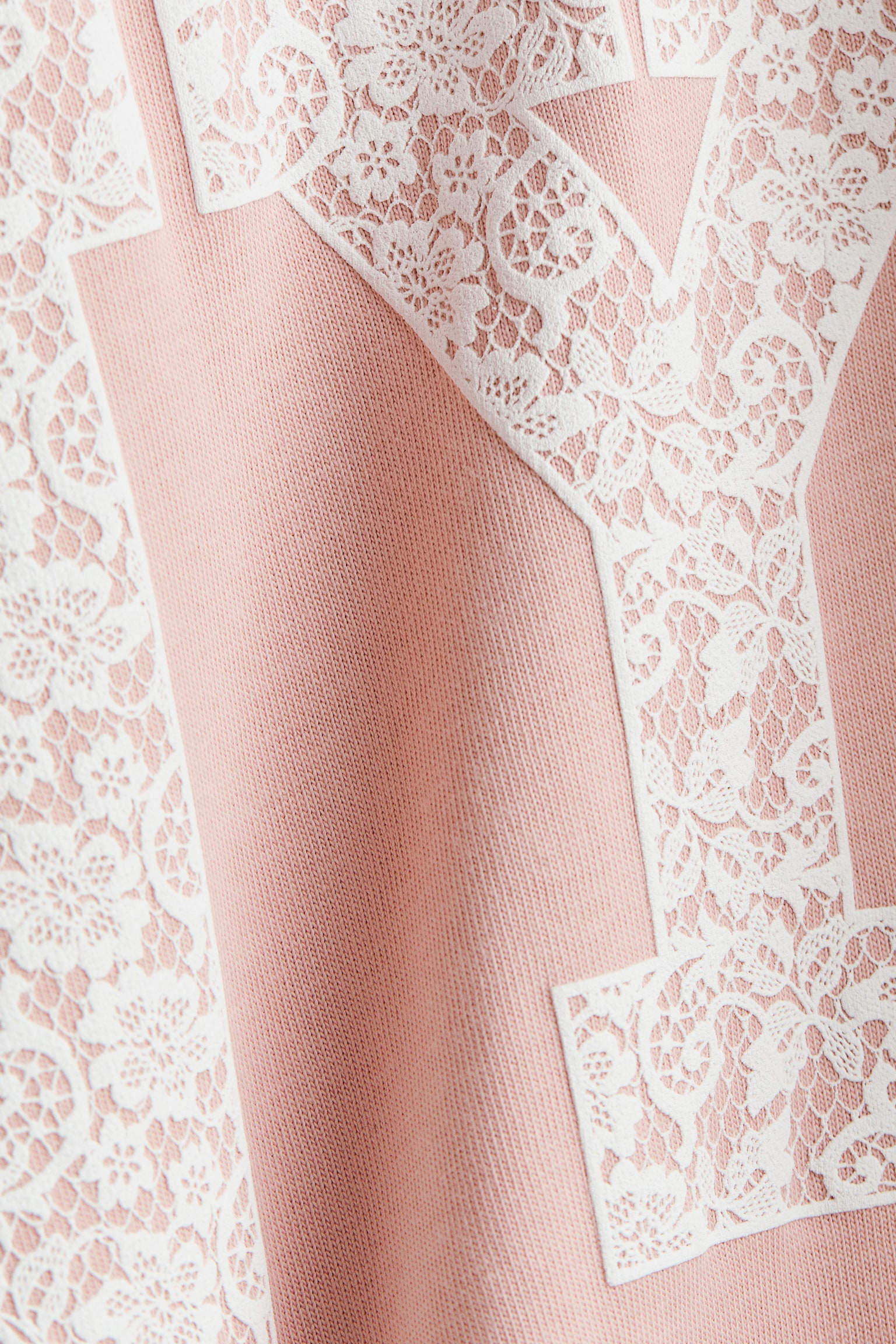 Детская футболка H&M Lace-Detail, цвет: Пудрово-розовый — фото 2