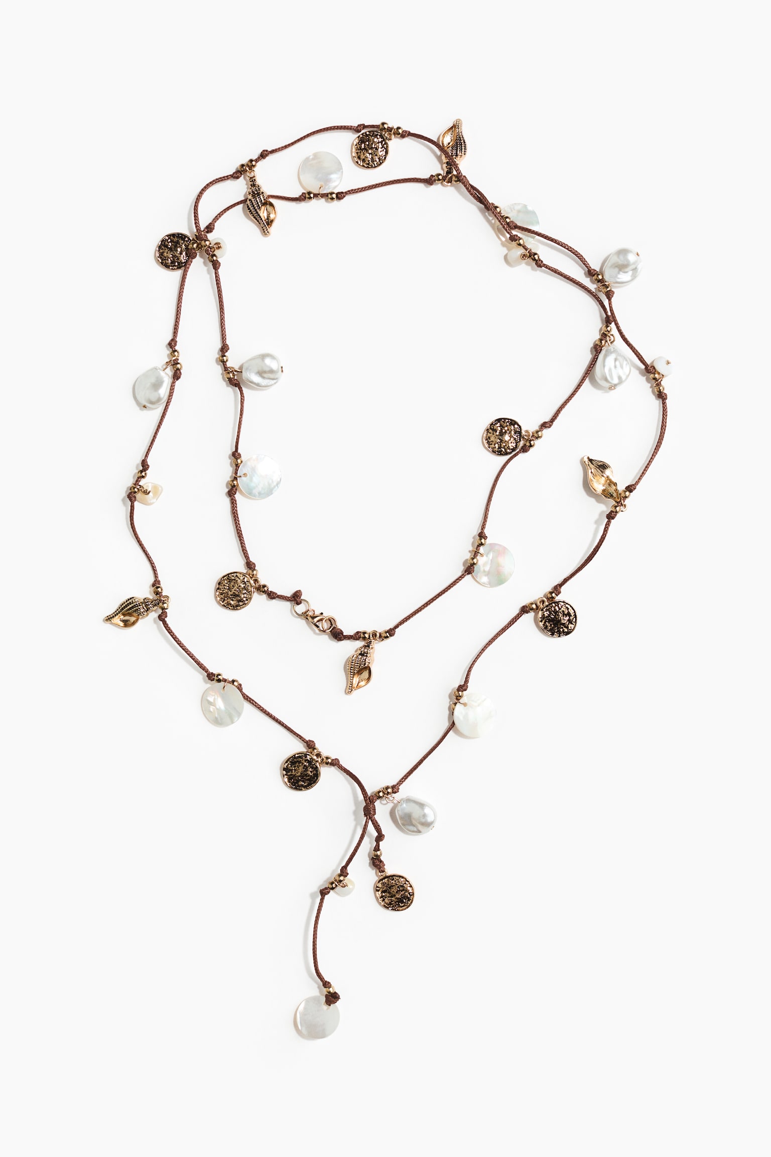 Midjelenke med charms - Brun/Gullfarget - 1