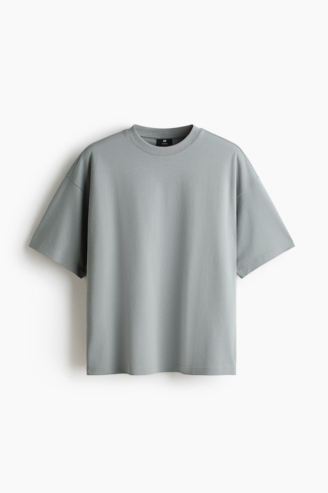 Oversized Fit Interlock T-shirt - Grey/White/Black/Grey/Dark red - 1