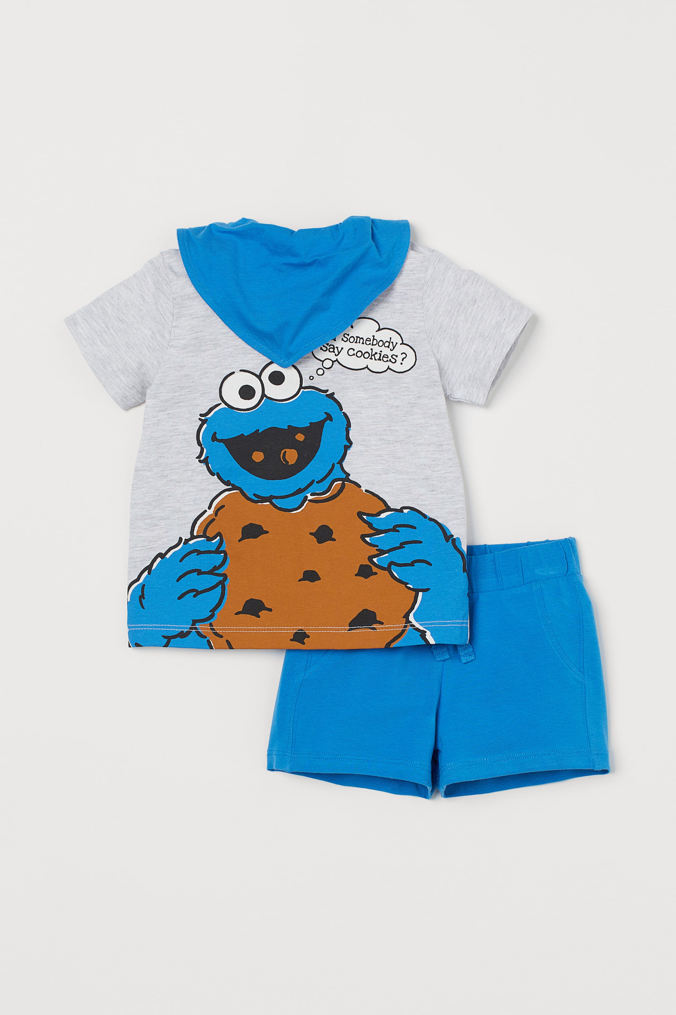 Größeres Bild ansehen: 3-teiliges Jerseyset - Graumeliert/Sesamstraße - Kids | H&M DE 1