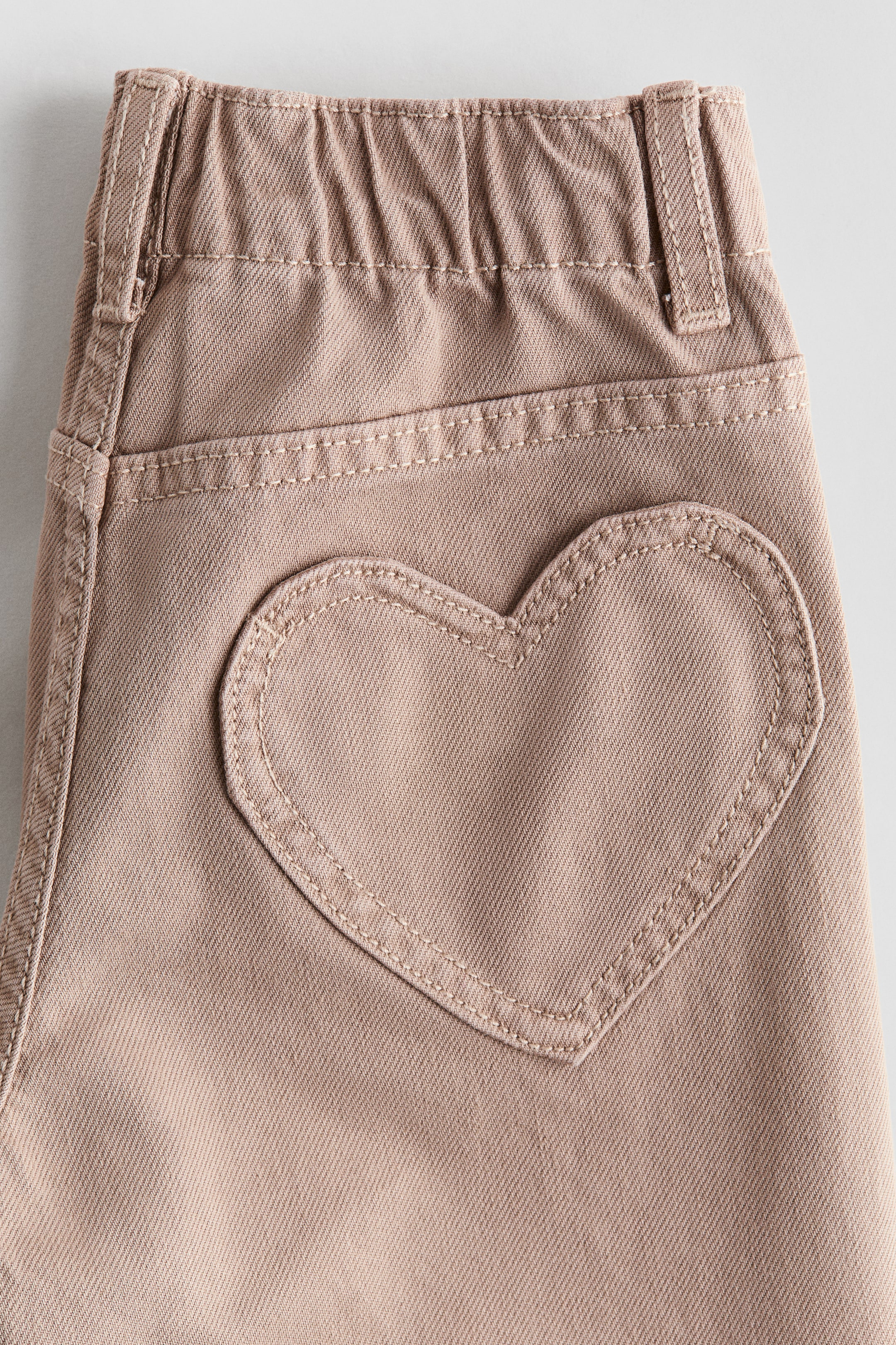 Cotton Twill Barrel-Leg Pants