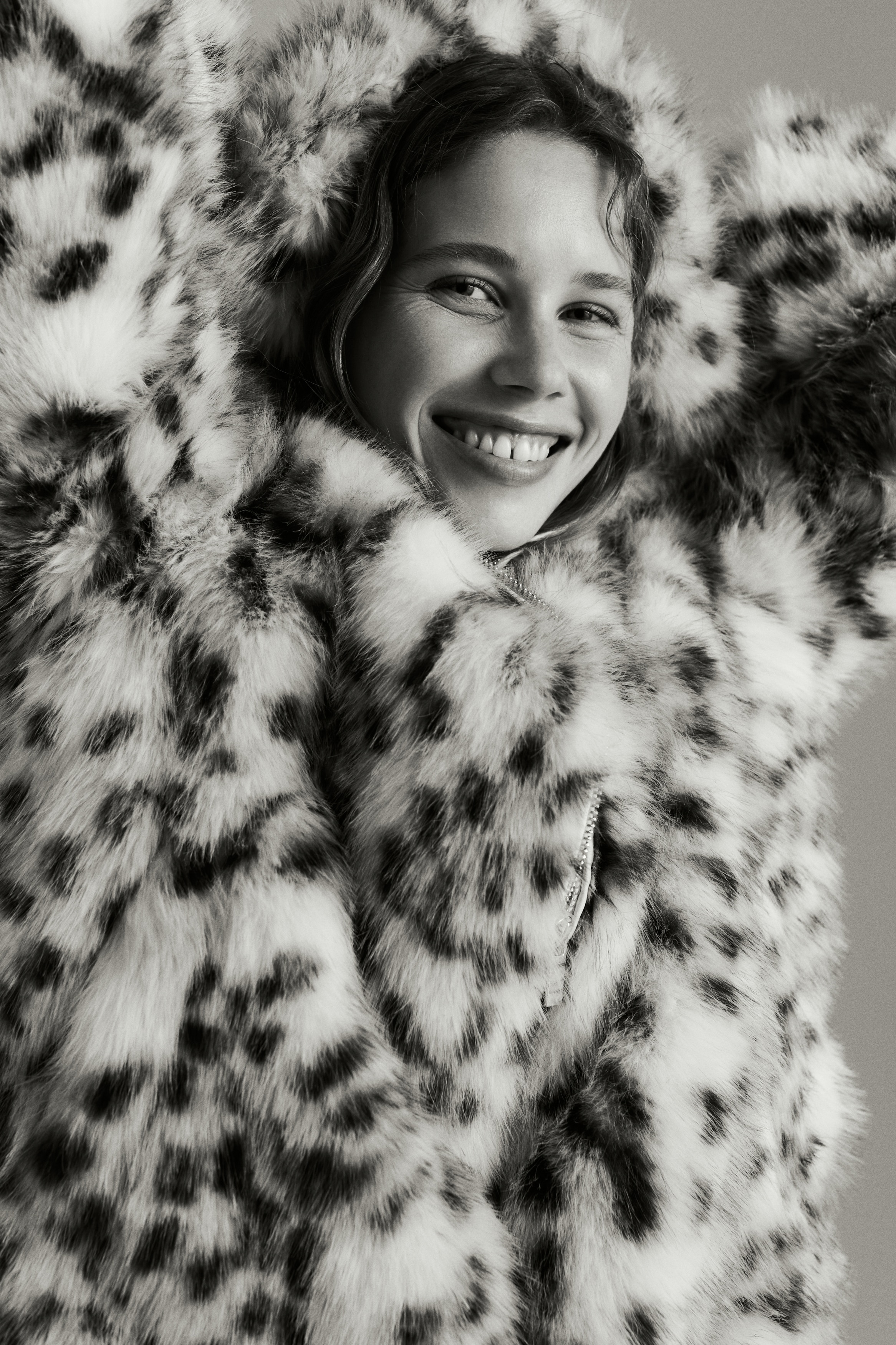 LEOPARD FUR HOODED JACKET MRY001993 | ヤマダウェブコム