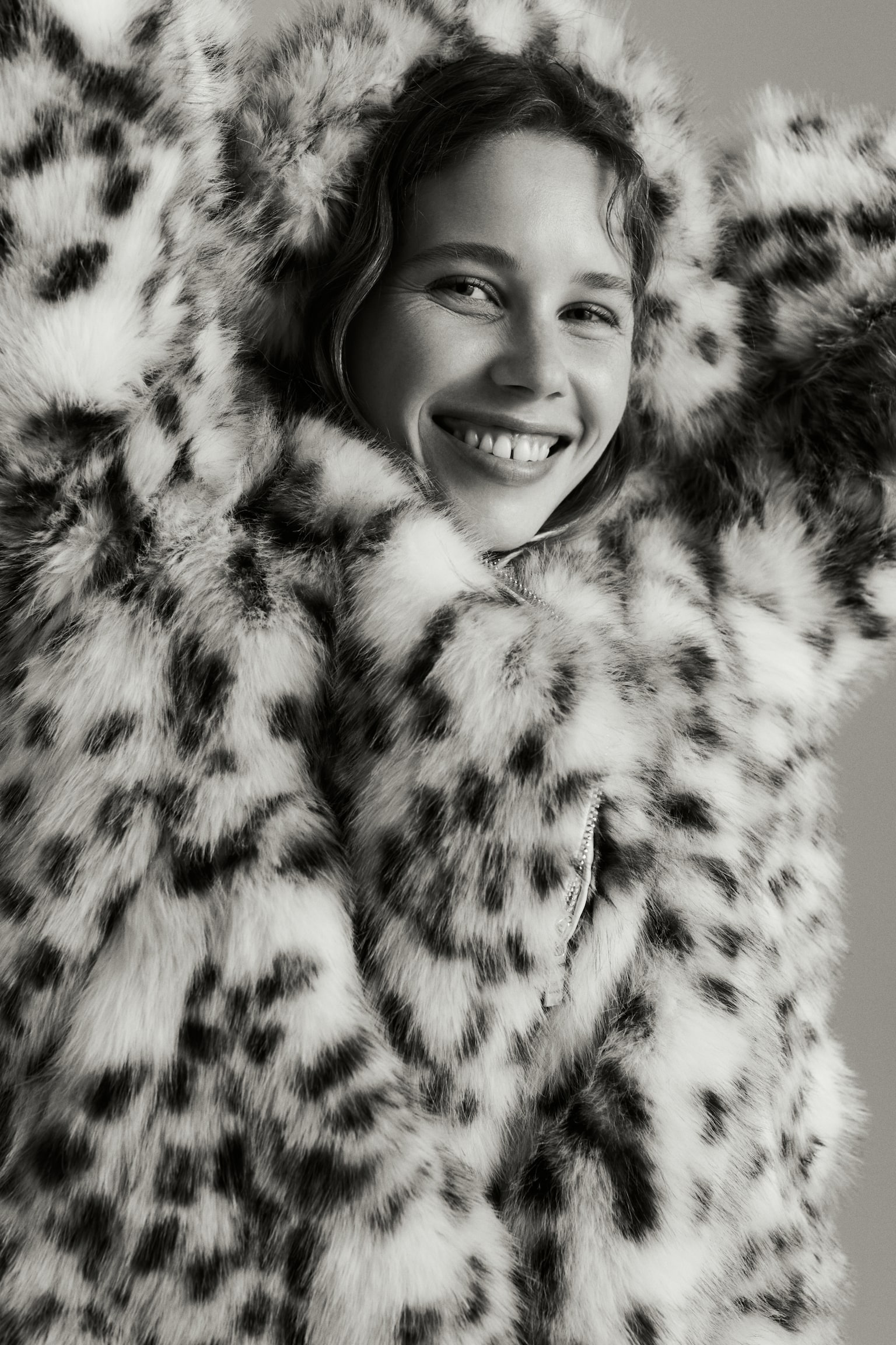 Veste à capuche - Crème/imprimé léopard/Beige foncé - 5