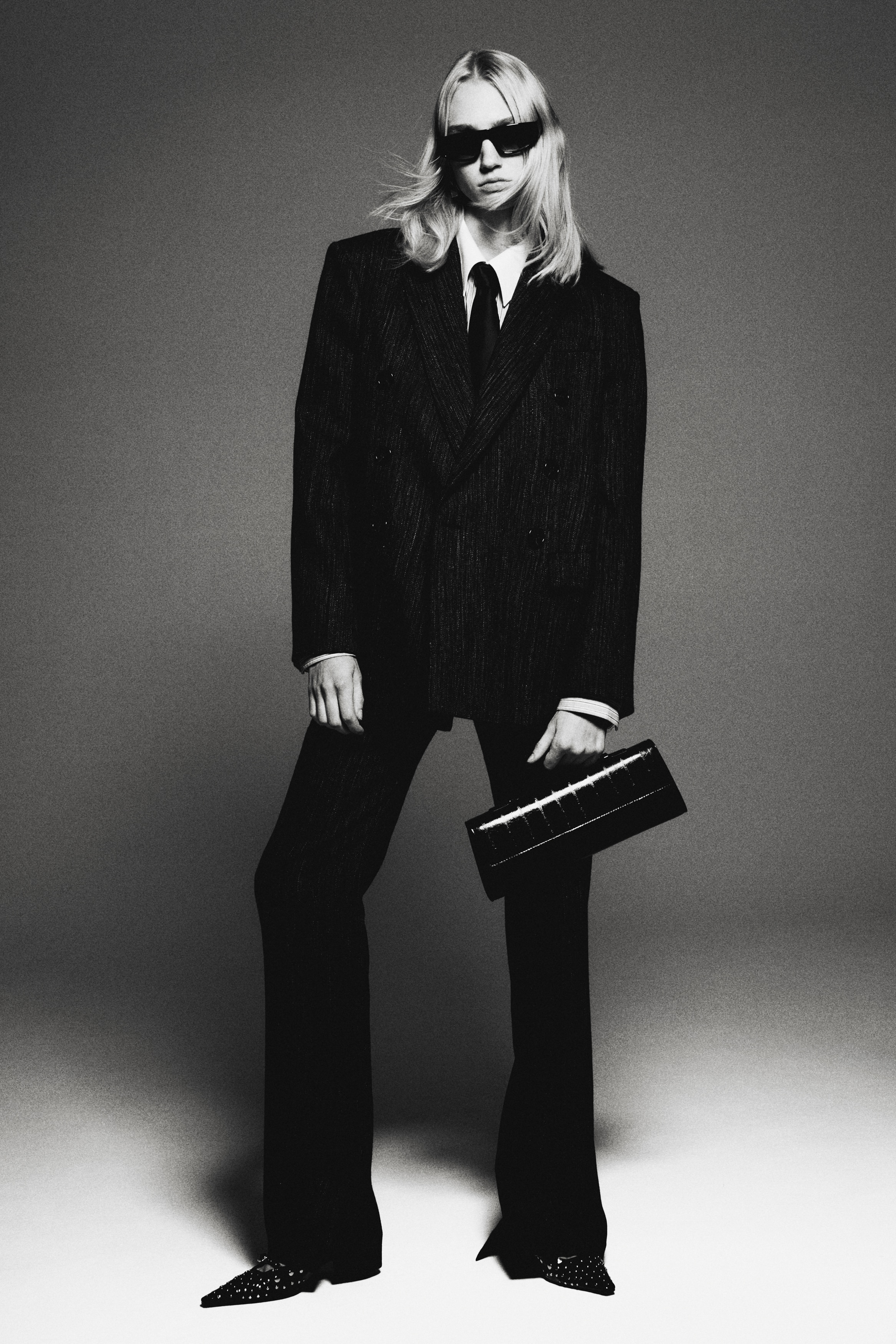 Tailored wool-blend trousers