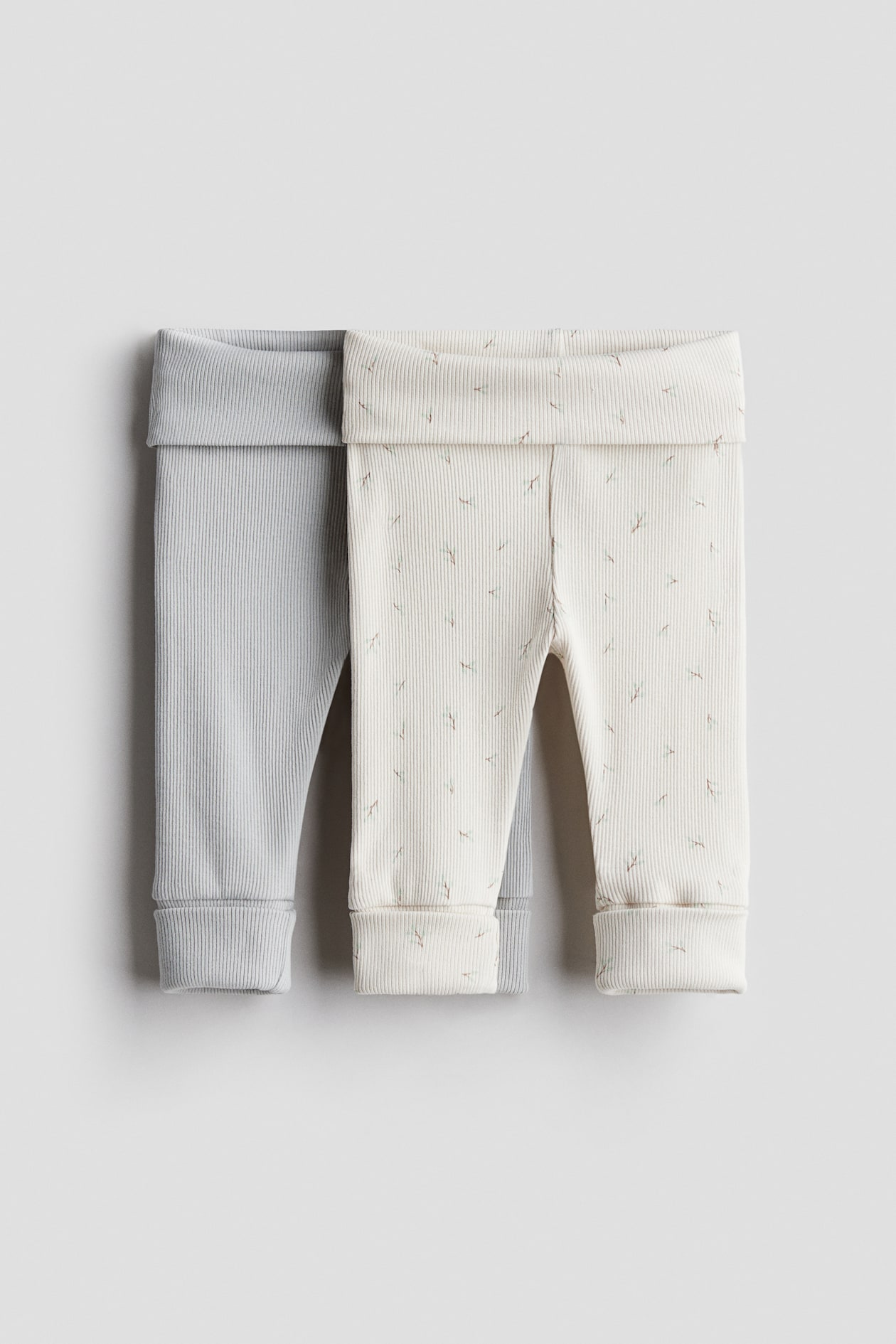Light gray/patterned 2-pack Room-to-Grow Leggings for kids | H&M US