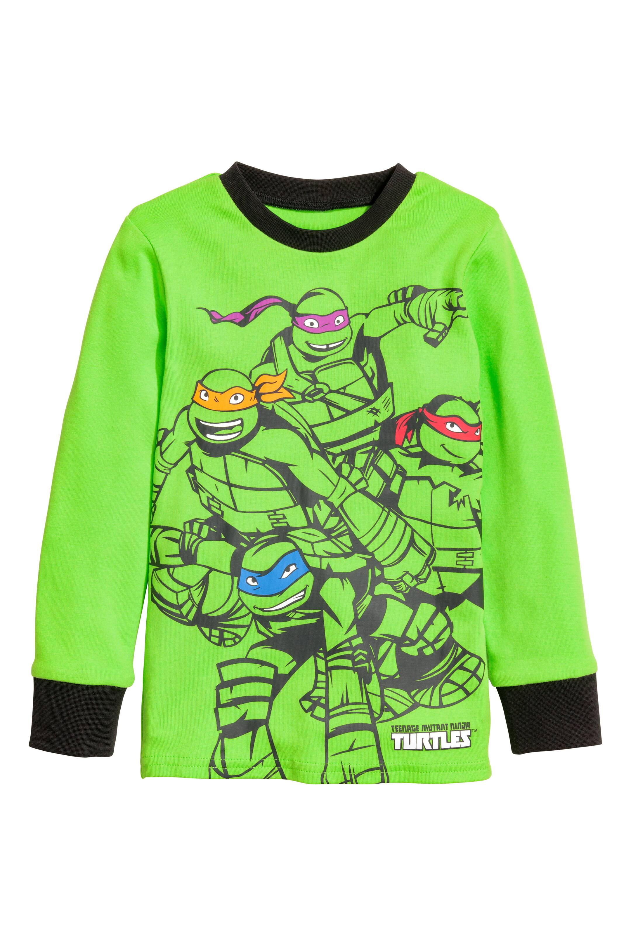 Näytä suurempi kuva: Pyjama - Vihreä/Turtles - Kids | H&M FI 1