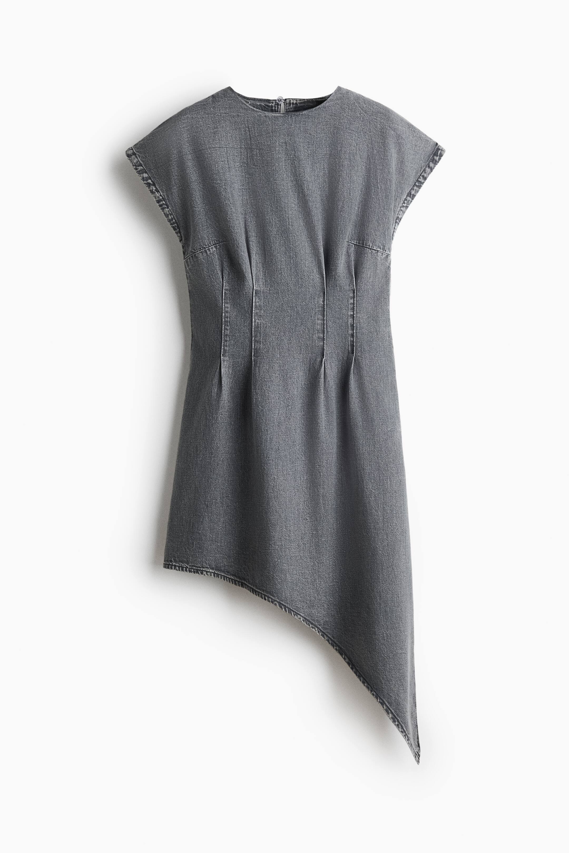 View larger image: Asymmetric denim dress - Denim grey - Ladies | H&M 1
