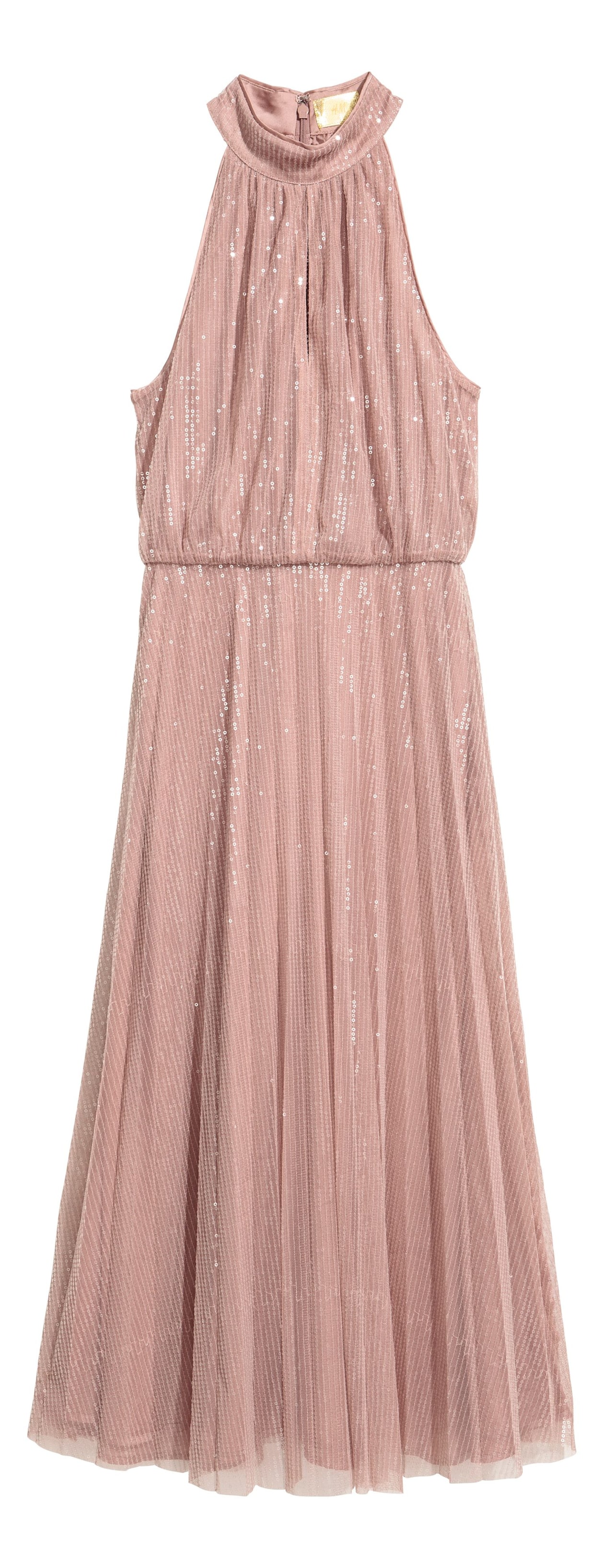 Robe Vintage H&M Rose Poudré Taille 36/38 - Style Baby-doll Trapèze - Occasion Très Bon Etat (TBE)