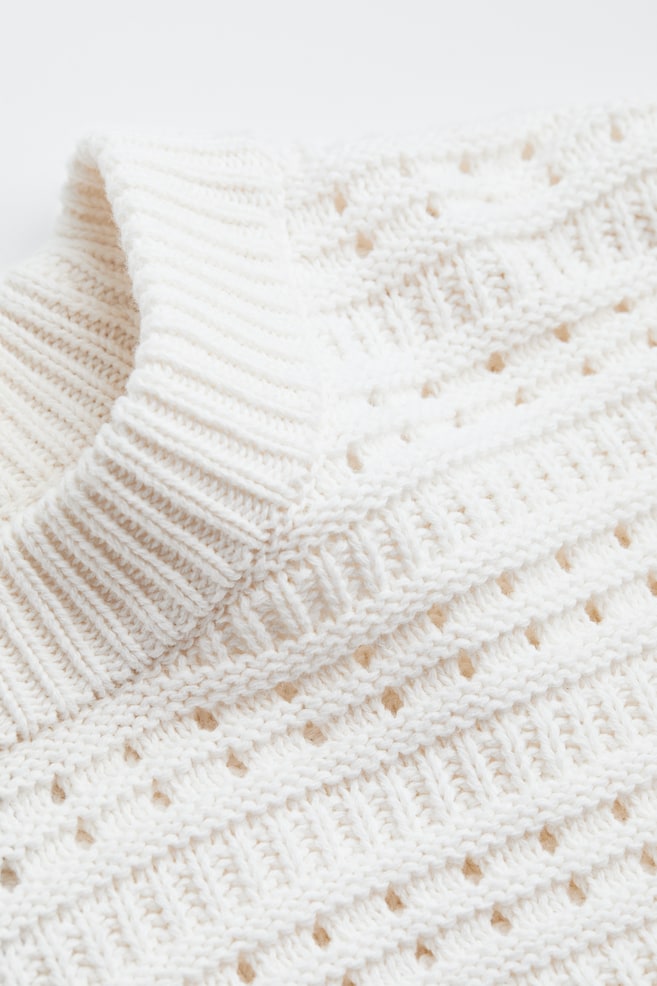 Regular Fit Textured-knit jumper - Cream - 2