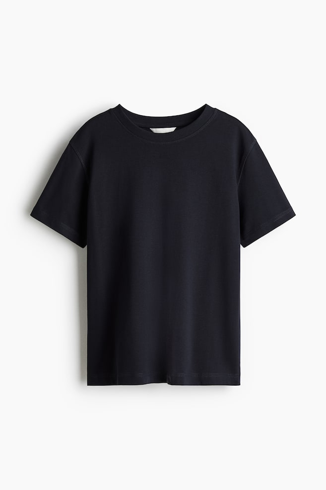 Oversized cotton T-shirt - Navy blue/White/Light beige/Olive green/Black/Brown/Brown/Grey - 1