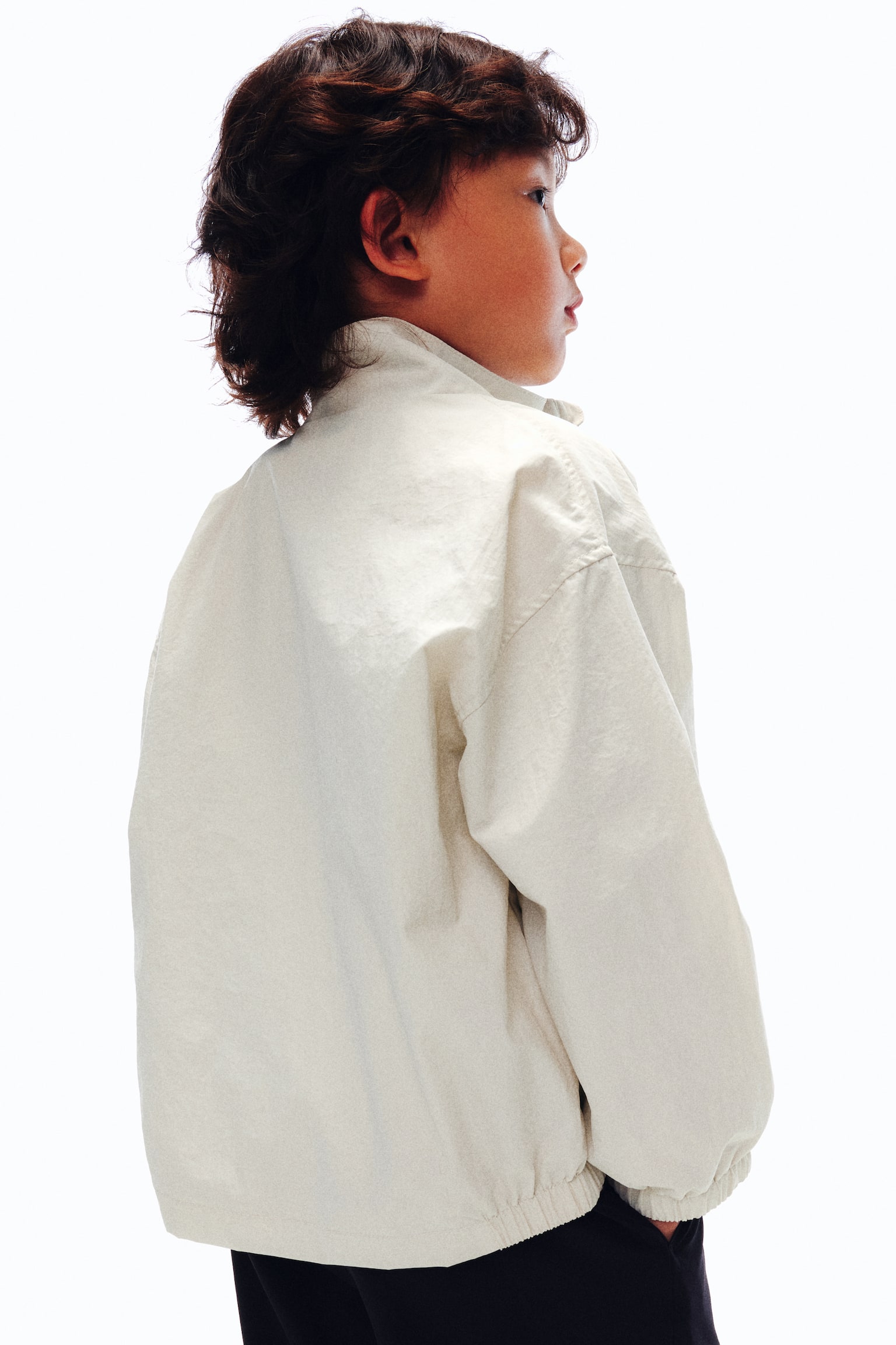 防潑水擋風外套 - 奶油色/灰色 - 6