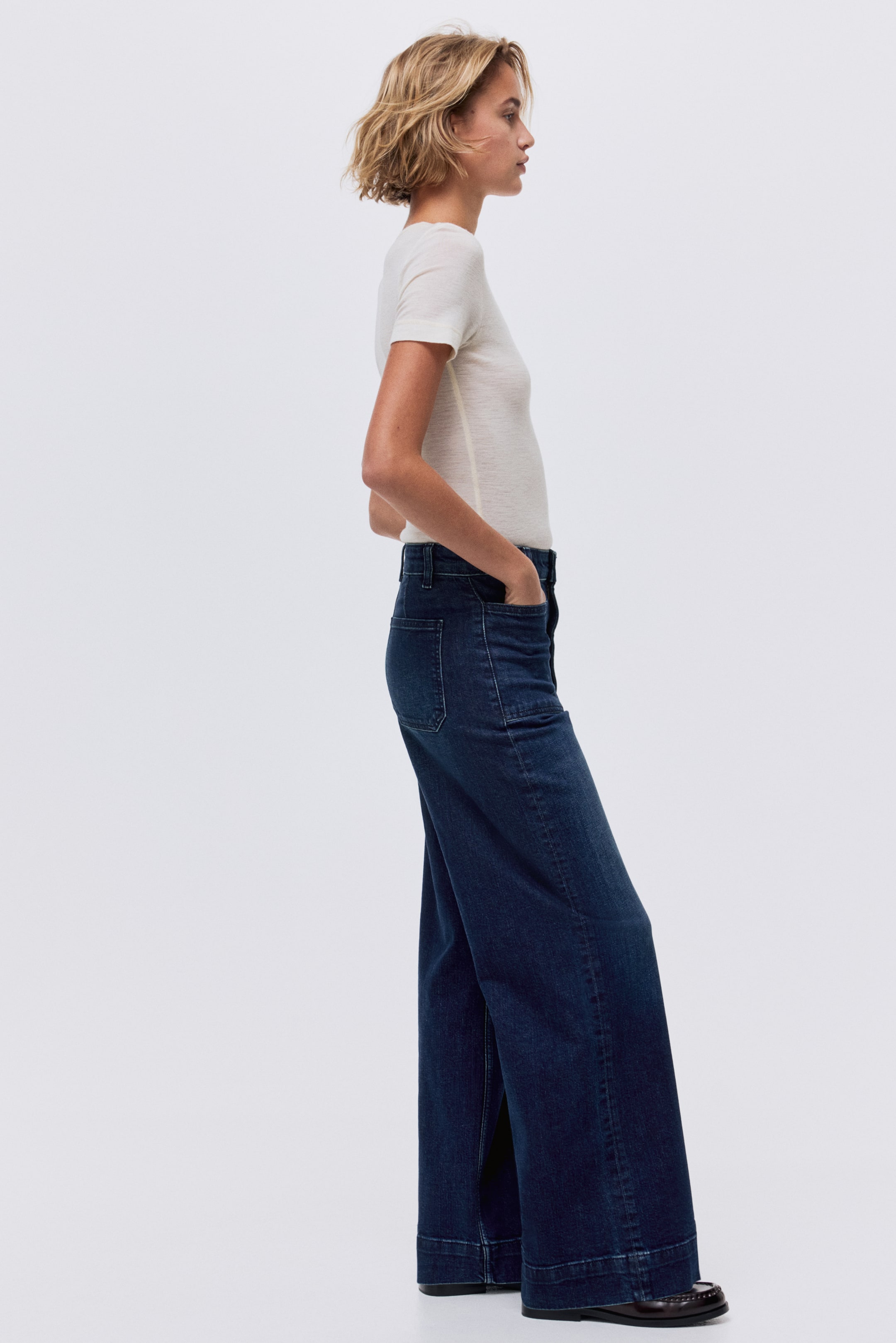 Se større billede: Wide High Jeans - Vasket denimblå - DAME | H&M DK 3