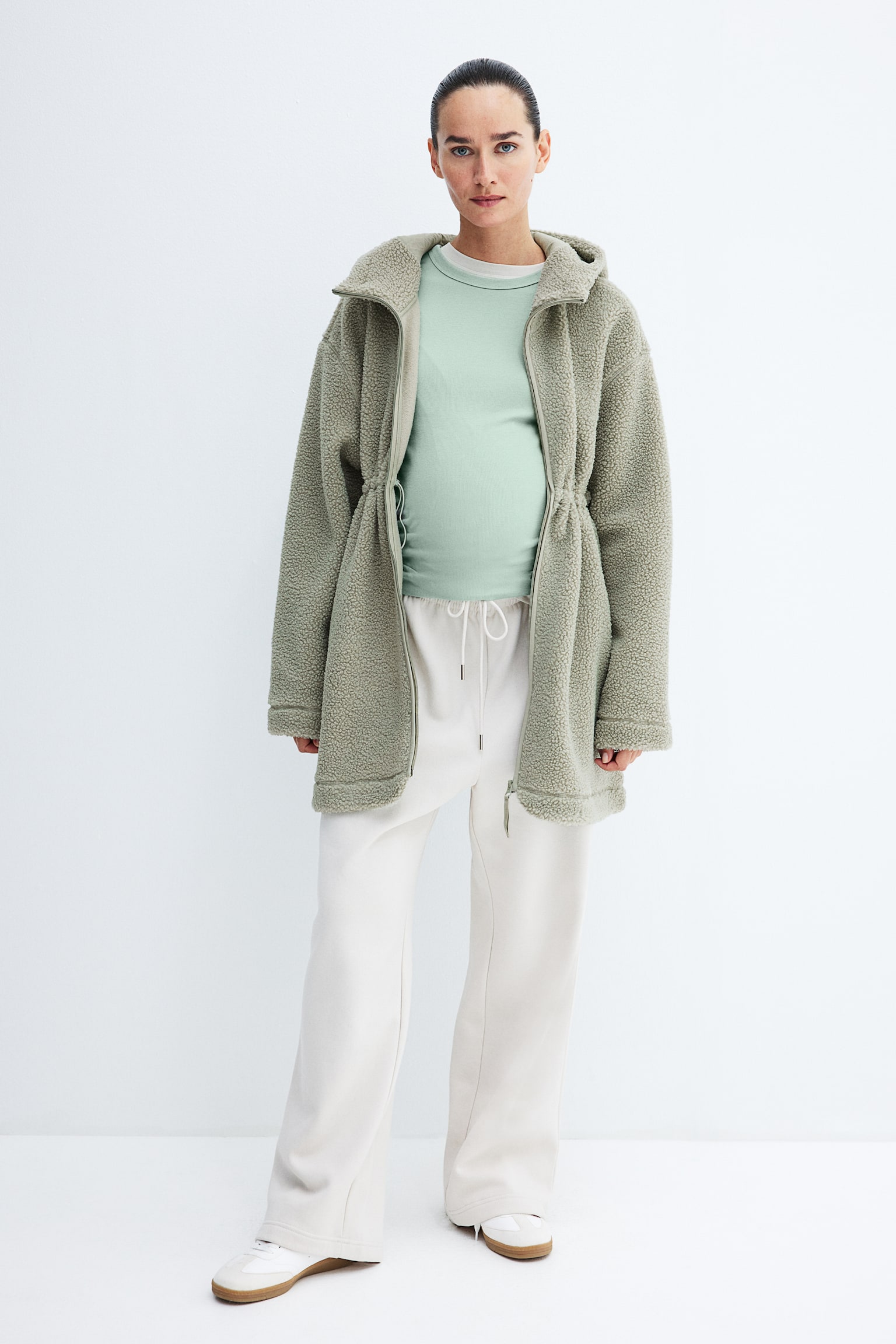 MAMA Before & After Teddy jacket - Light khaki green/Light beige - 1