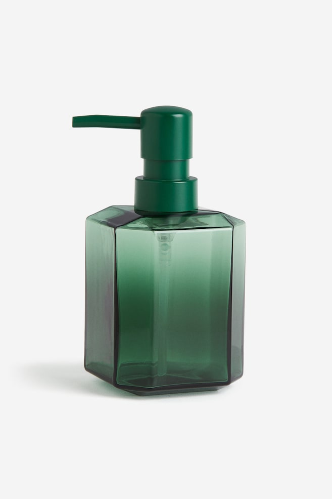 Dispenser per sapone in vetro - Verde - 1