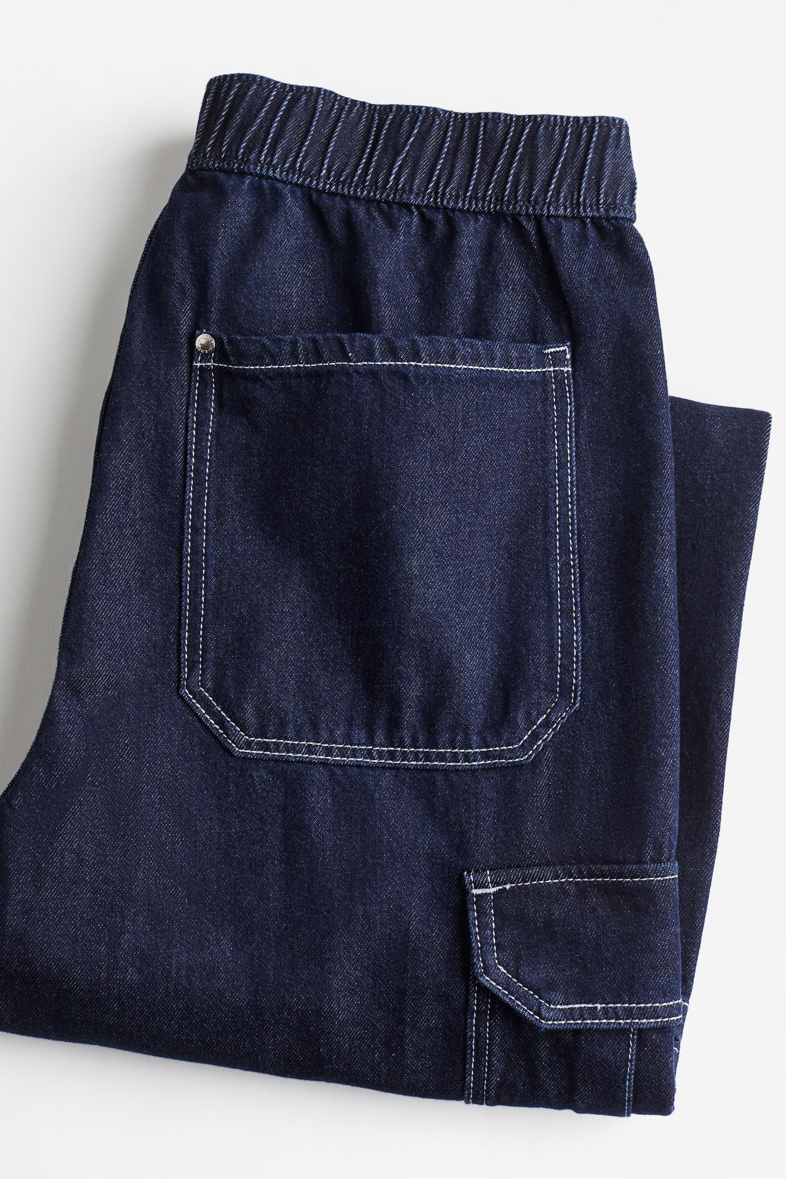 Loose Cargo Denim Joggers - Navy blue/Black/Light denim blue/Light denim grey - 4