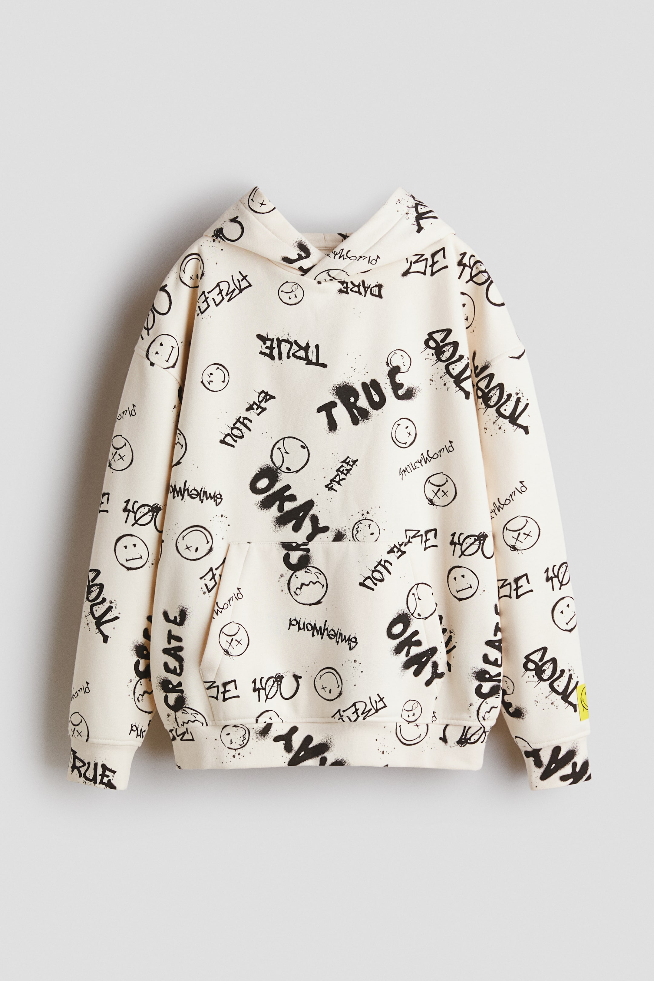 Ampliar la imagen: Sudadera con gorro y diseño - Beige claro/SmileyWorld® - Kids | H&M MX 1