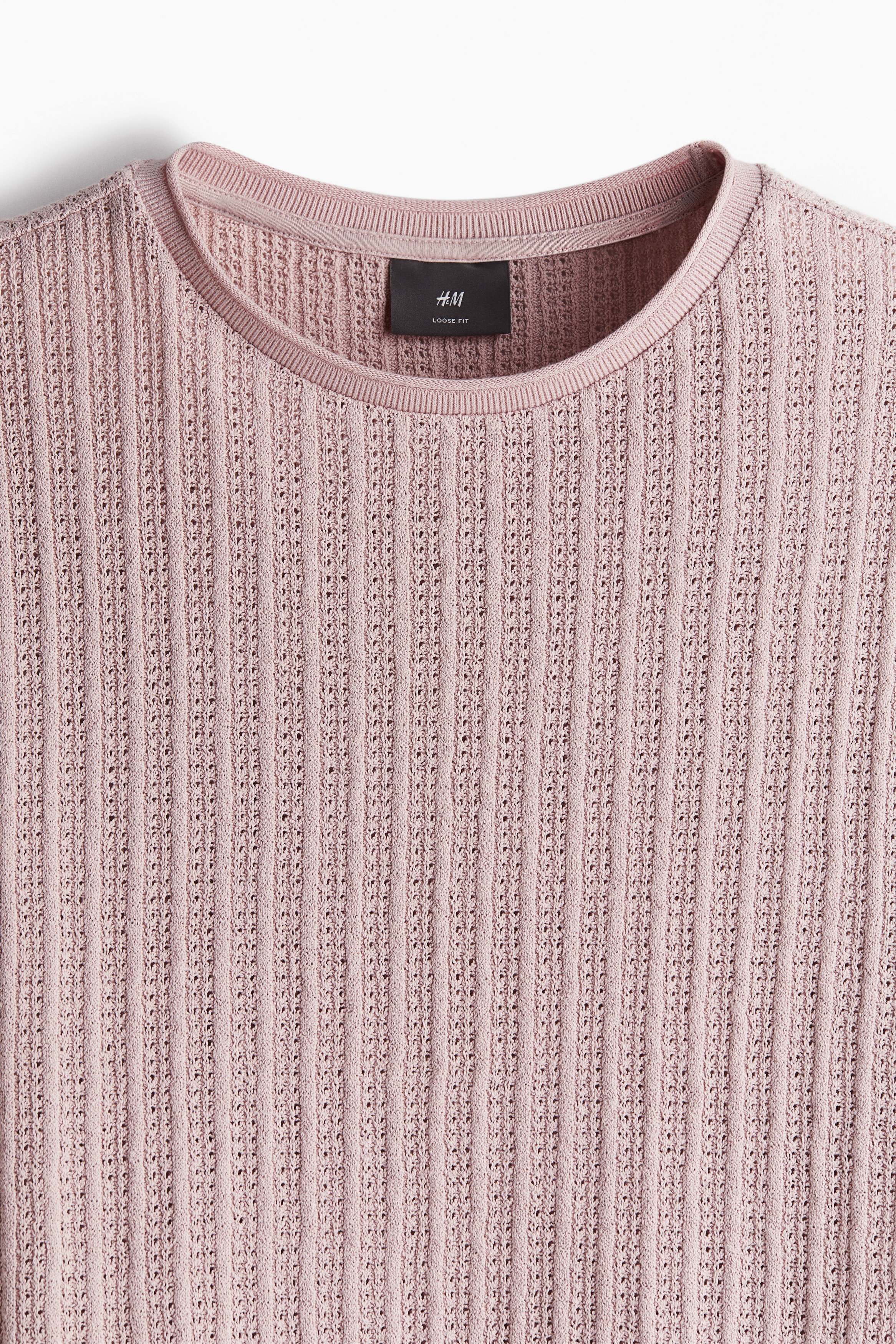 Men s Pink Loose Fit T shirt H M CA
