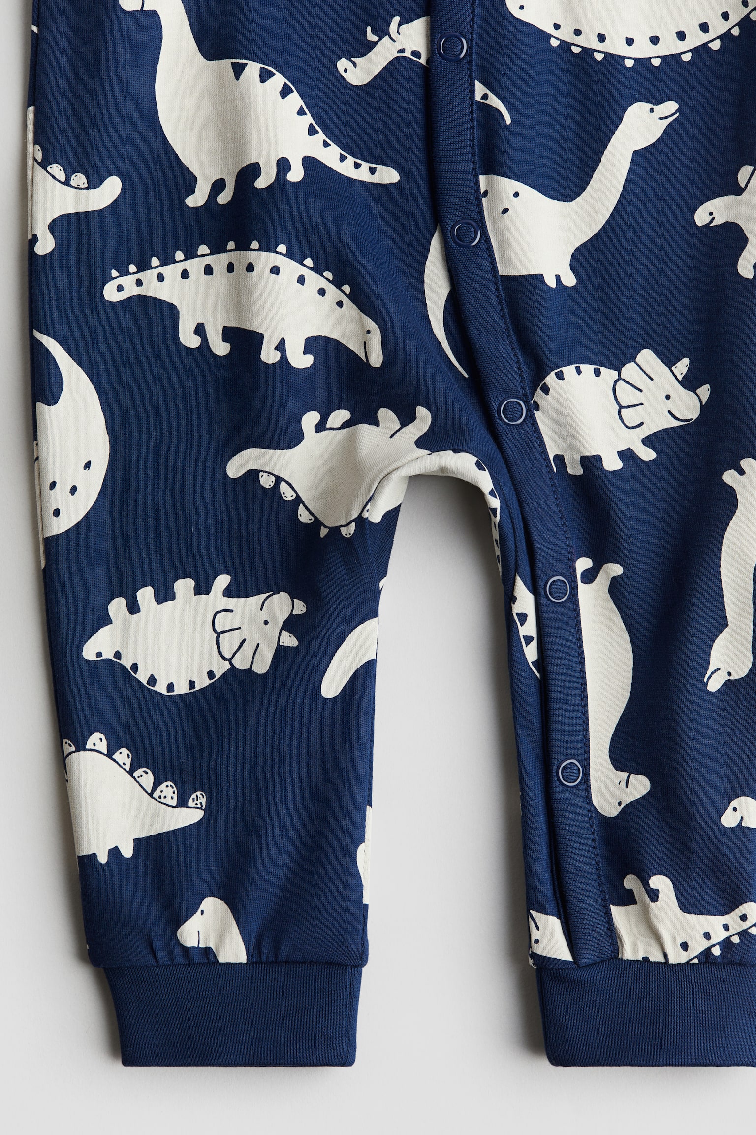 Printed jersey sleepsuit - Dark blue/Dinosaurs/Light pink/Hearts/White/Floral/White/Sloths - 2