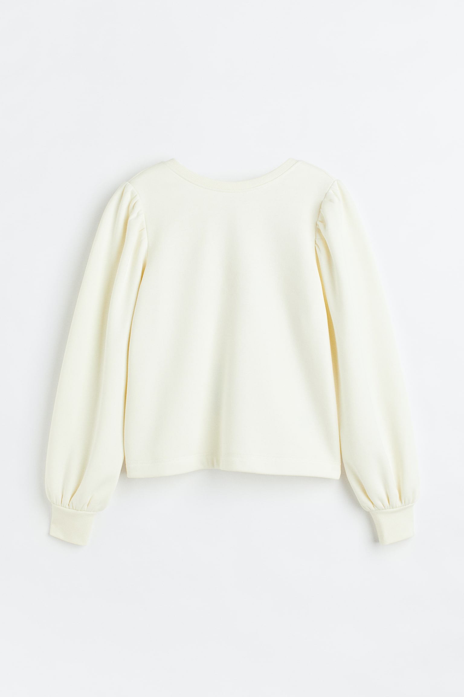 Open-backed sweatshirt - Cream - 1