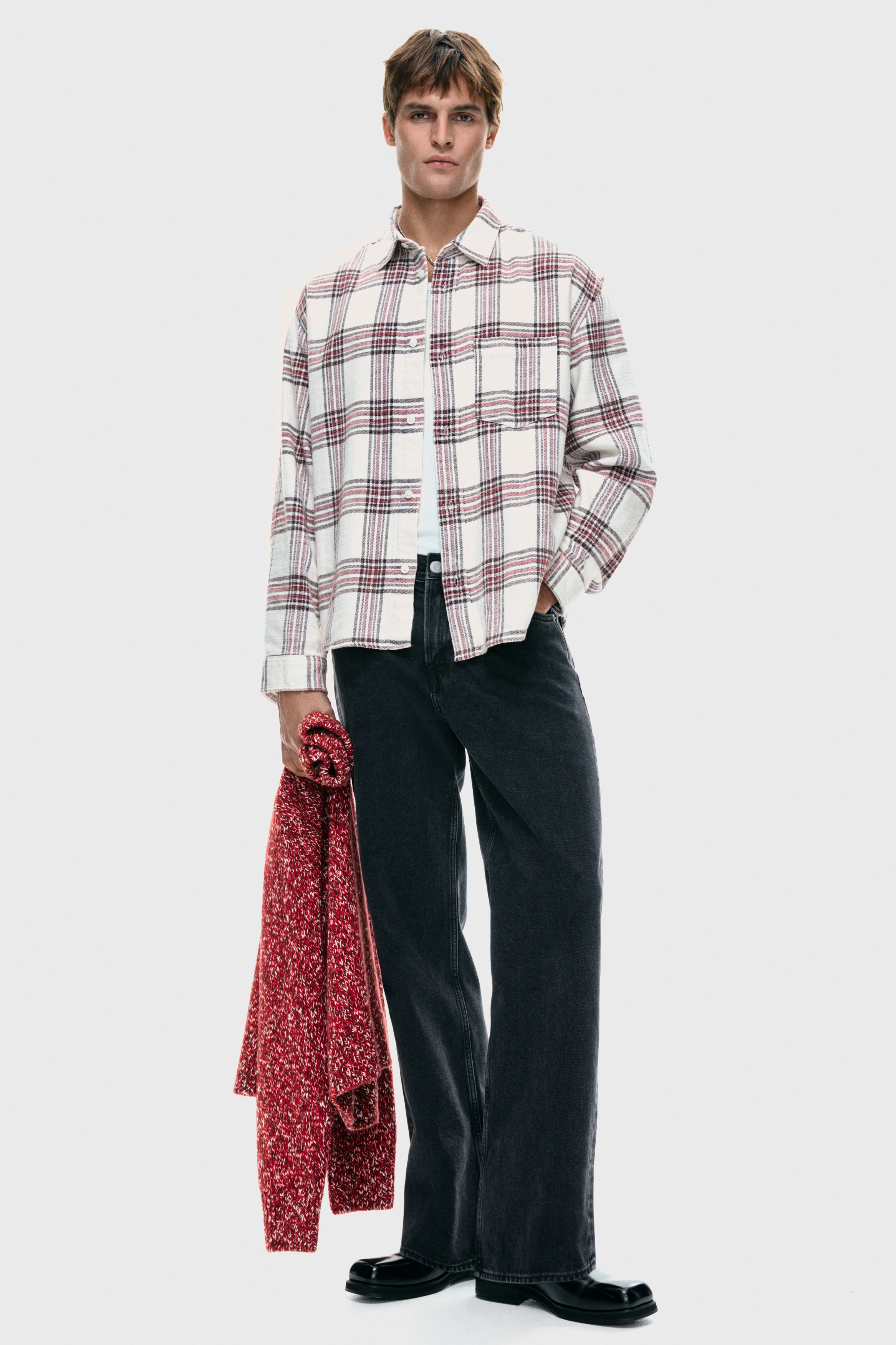 H & M - リラックスフィットシャツ - ホワイト