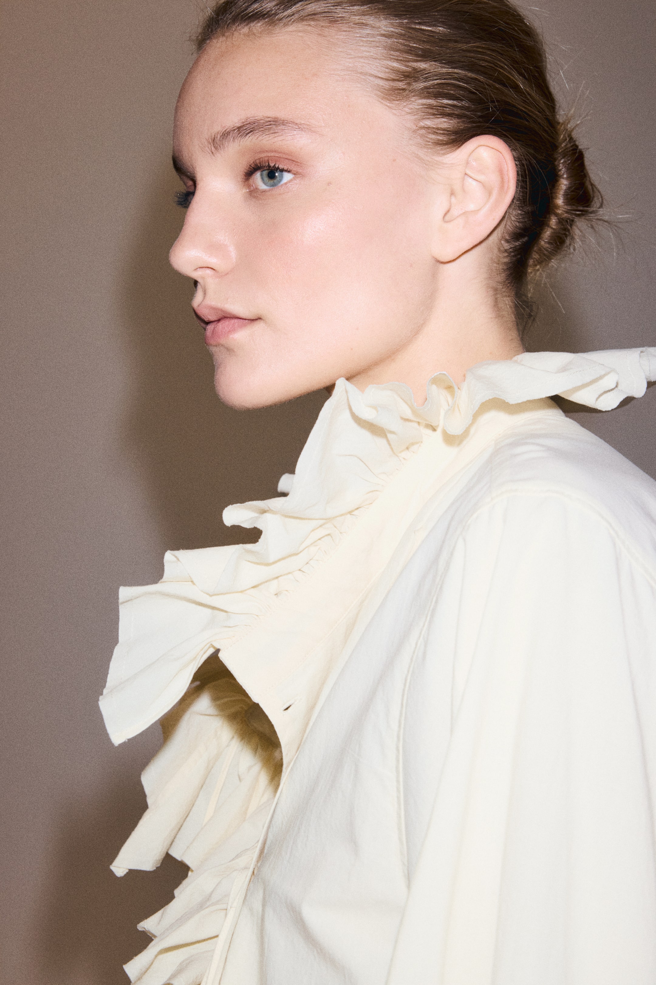 Ruffled Cotton Blouse