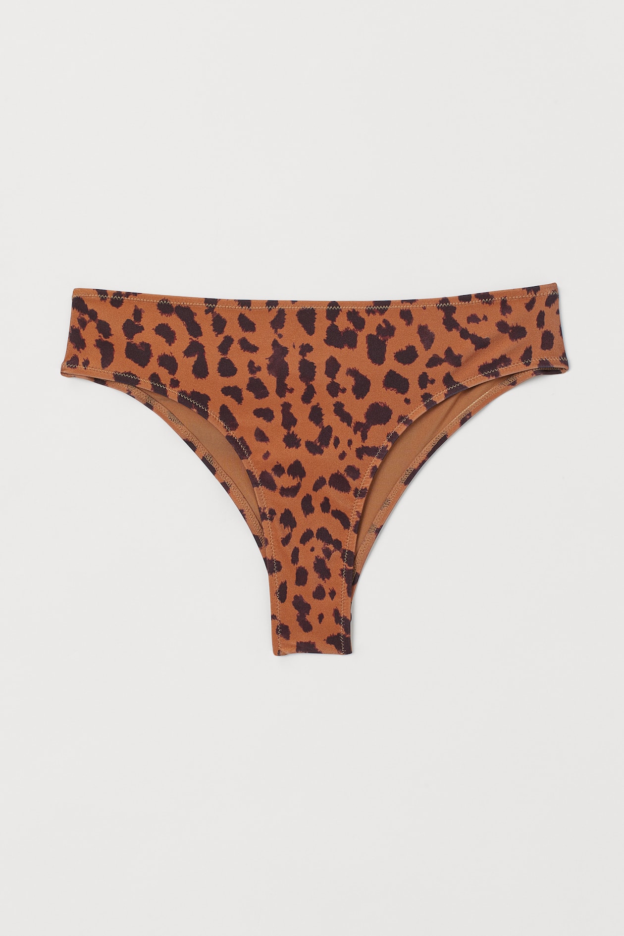 Brazilian bikini bottoms - Regular waist - Light brown/Leopard print ...